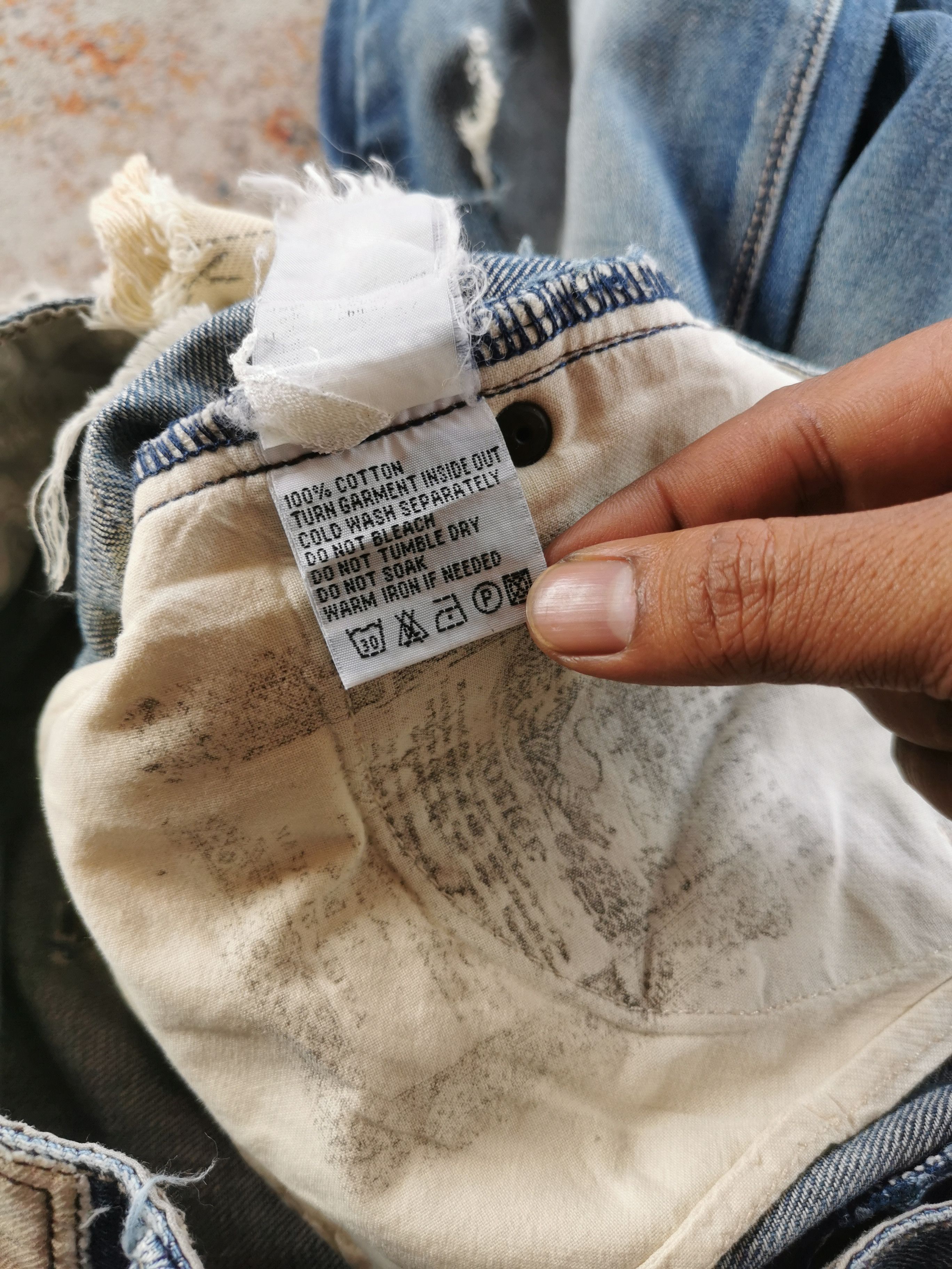 Le Grande Bleu (L.G.B.) Vintage TOUGH JEANSMITH hennessy Denim pants Size US 29 - 8 Thumbnail