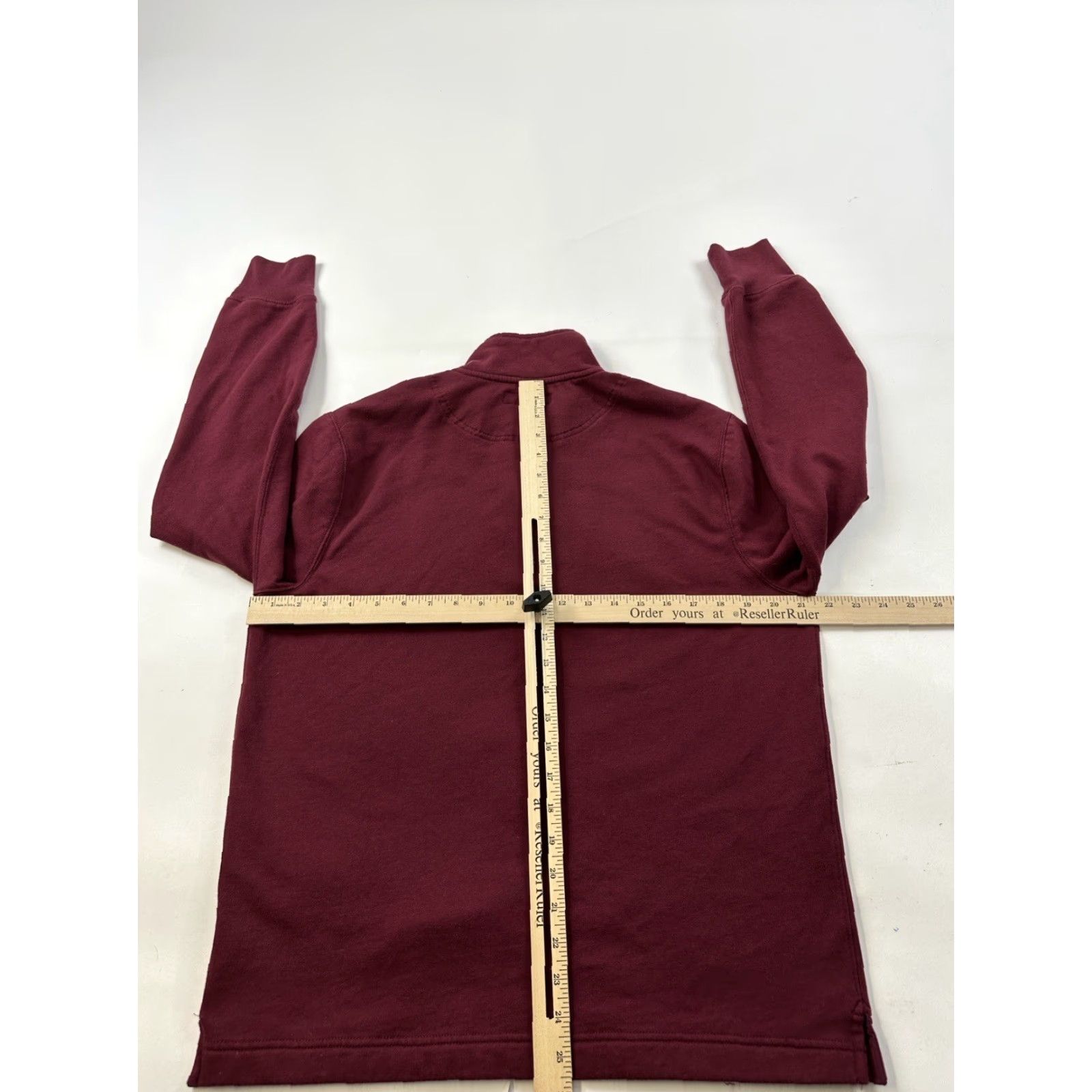 J.Crew J.CREW Sweatshirt Mens M Red Burgundy Mock Neck Zip Henley Regular Long Sleeve Solid Size US M / EU 48-50 / 2 - 4 Thumbnail