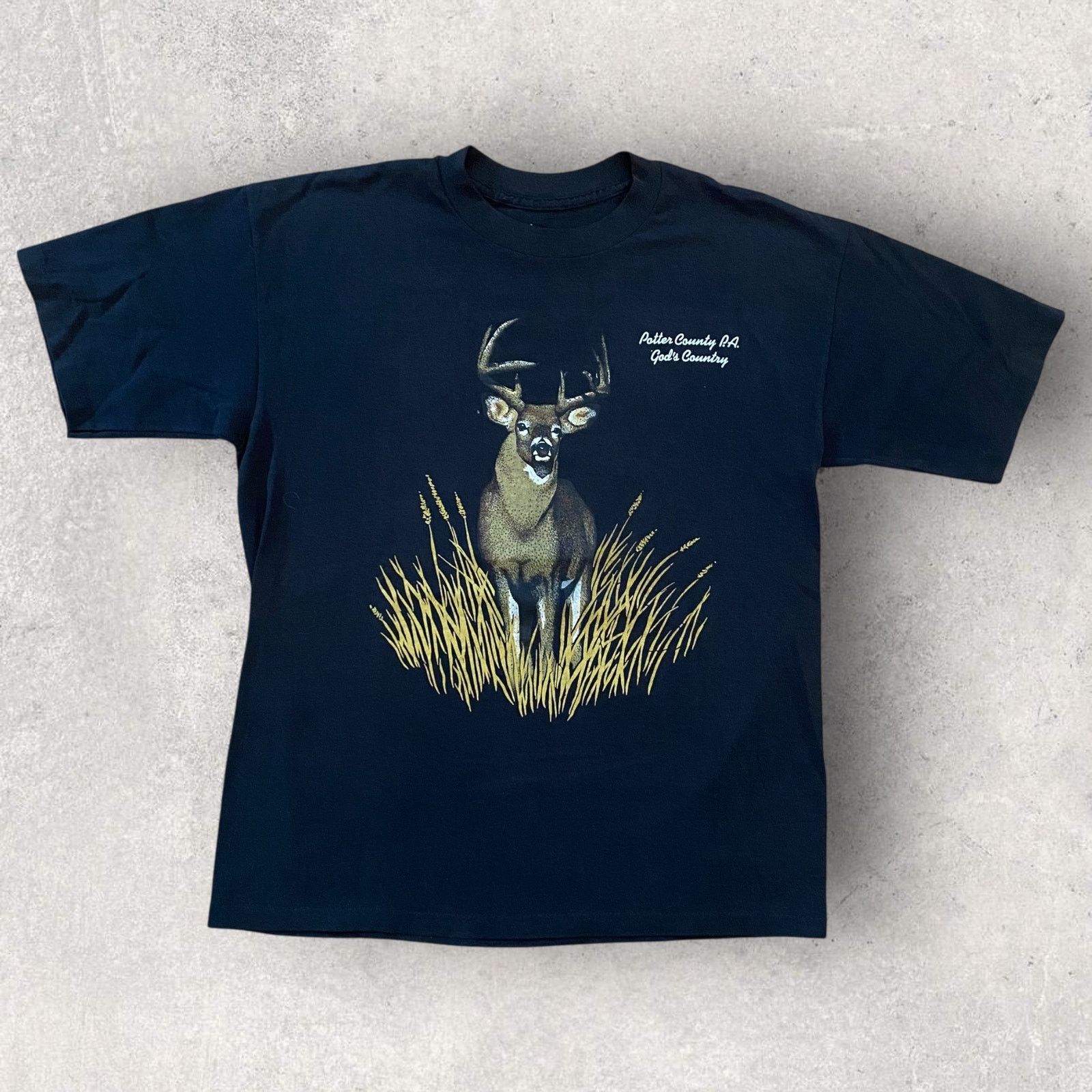 Harley Davidson × Vintage Vintage Harley Davidson God's Country Trail Cam Deer T Shirt Size US L / EU 52-54 / 3 - 1 Thumbnail
