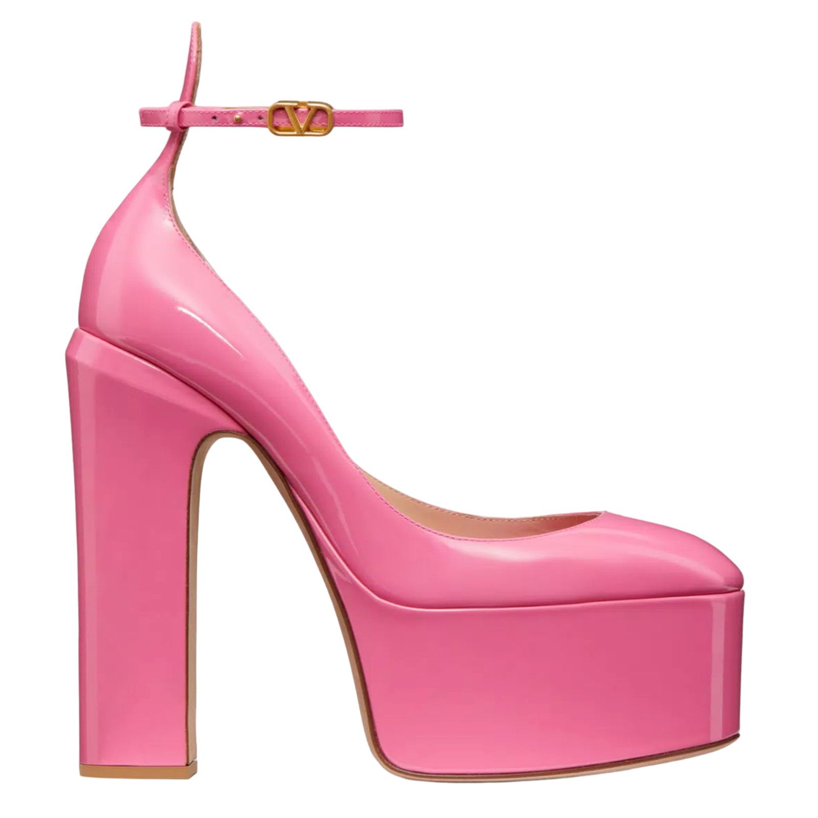 Valentino Rockstud Tan-go Patent Leather Strap Platform Heel Pump 40.5 Size US 10.5 / IT 40.5 - 1 Thumbnail