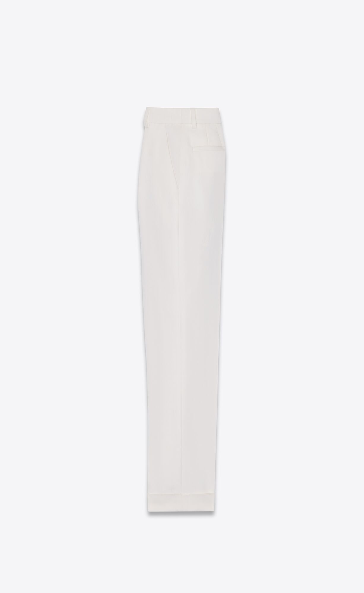 Saint Laurent Paris o1s1wg111124 Loose-fit Pants In Grain De Poudre in White Size 27" / US 4 / IT 40 - 2 Thumbnail