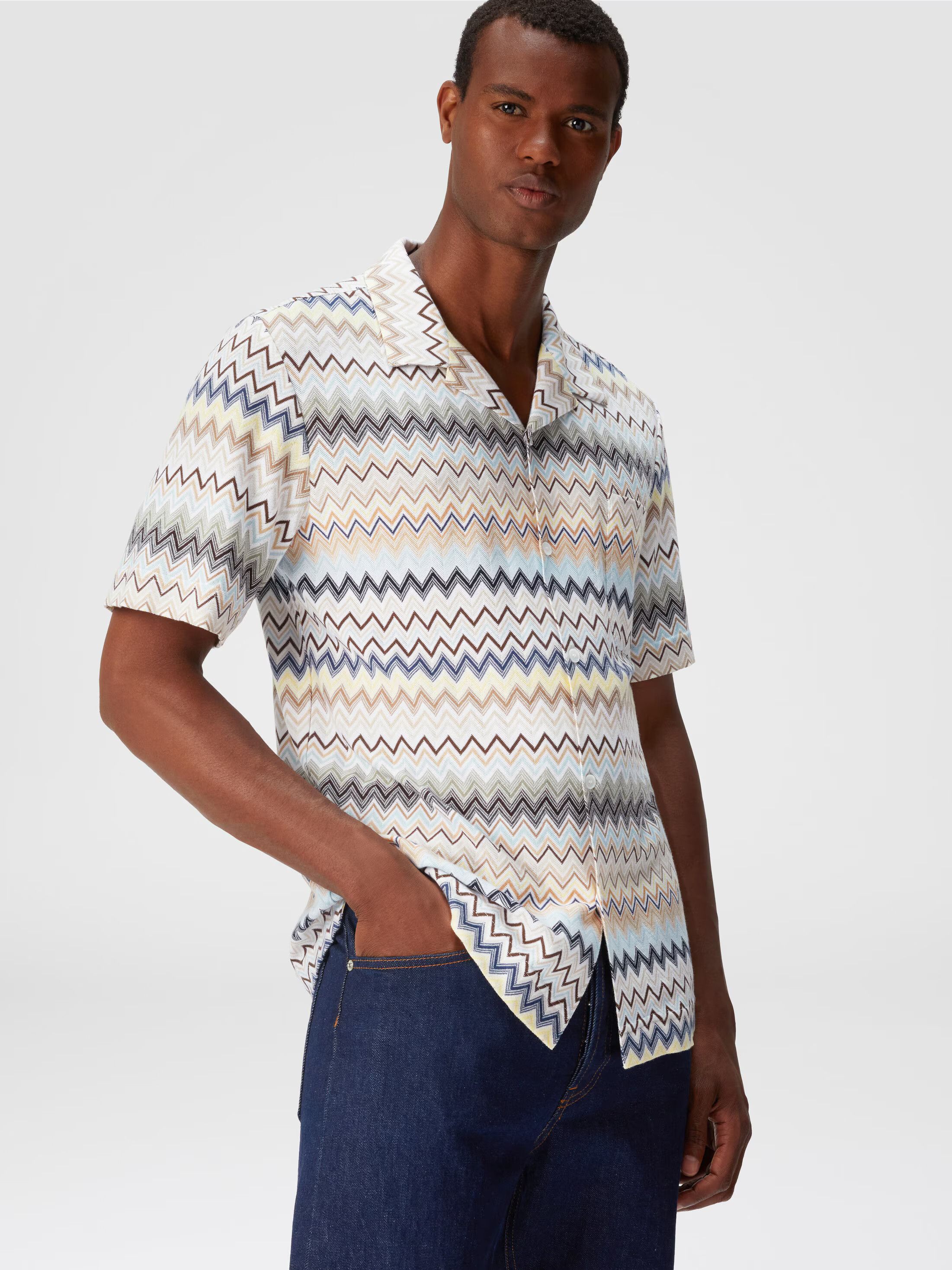 Missoni o1mle0925 Short Sleeve Shirt in Multicolor Size US M / EU 48-50 / 2 - 4 Thumbnail