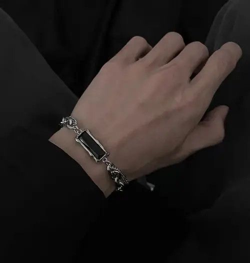 Jewelry x Vintage Retro Punk Bracelets in Silver, Men's
