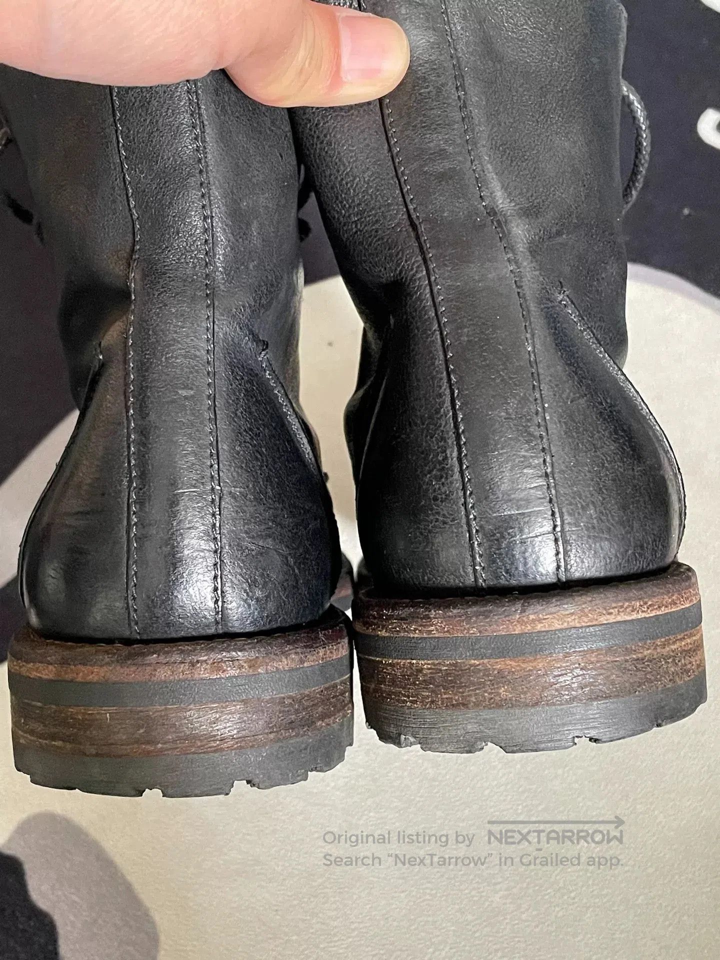 Dolce & Gabbana DG Men's Black Leather Military Boots. Size US 8 / EU 41 - 5 Thumbnail