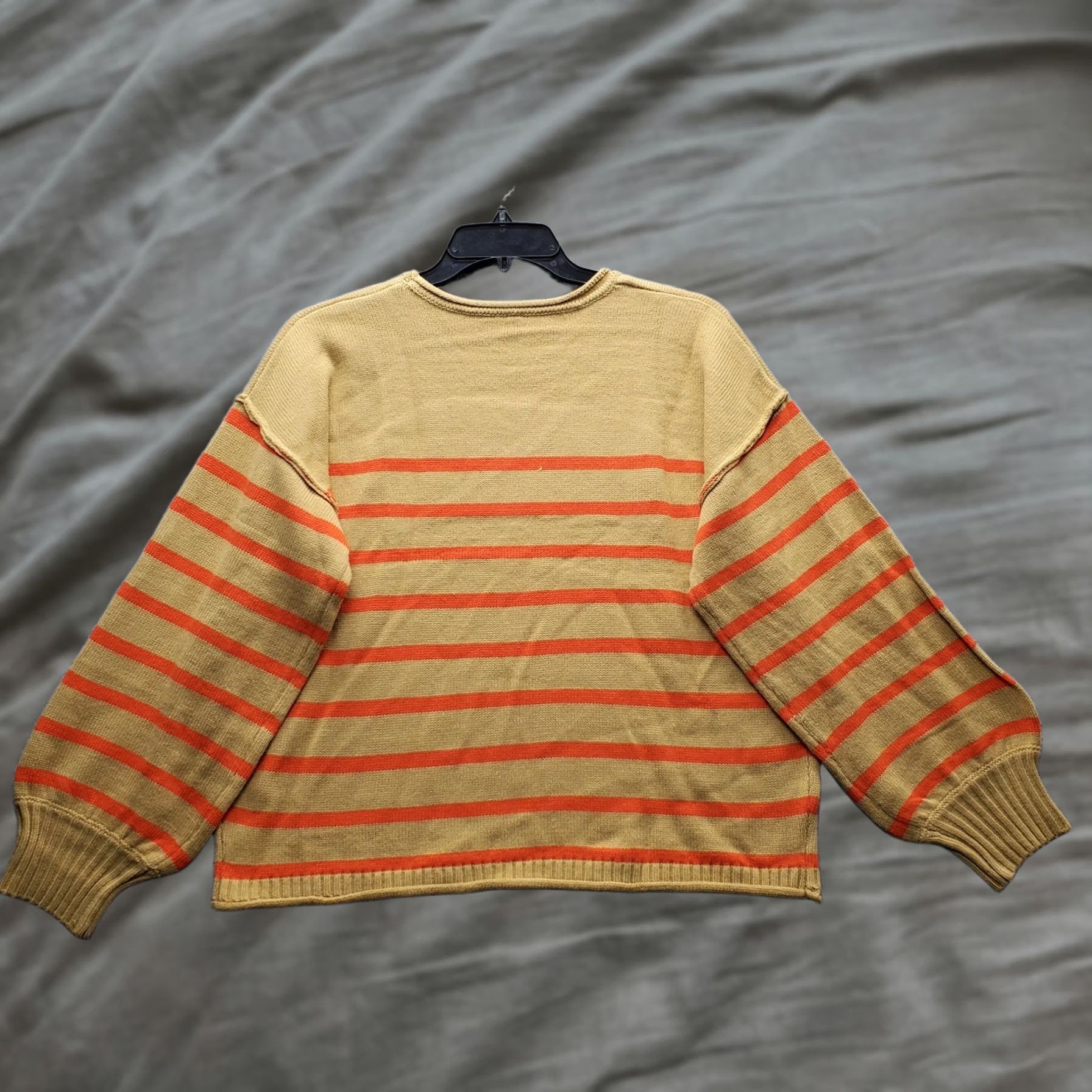 Vintage Wishlist Sweater Womens L Raglan Sleeve Multi Striped Knit Pullover Crew Neck - Casual Winter Fall Knitwear Size L / US 10 / IT 46 - 1 Thumbnail
