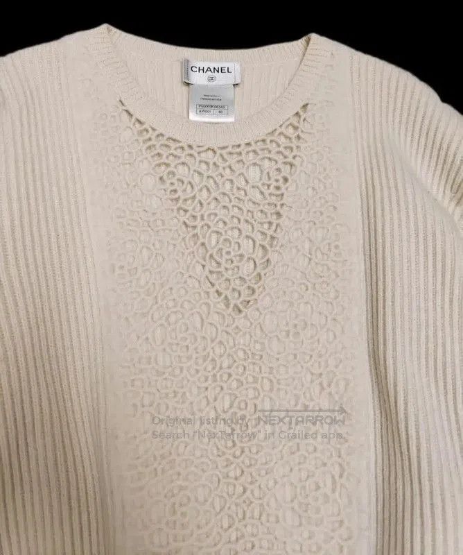 Chanel Chanel Winter Cream Cashmere Sweater . Size L / US 10 / IT 46 - 6 Thumbnail