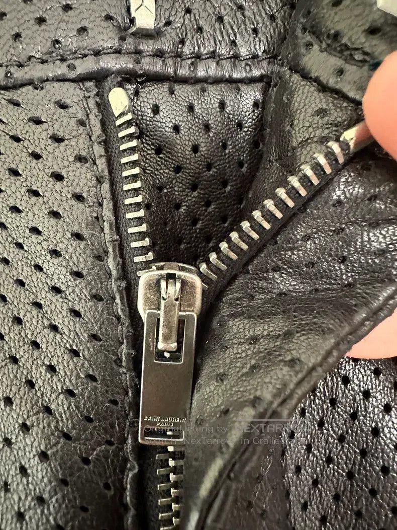 Saint Laurent Paris Saint Laurent Paris size F34 Polka Dot High-Waist Leather S Size 33" - 5 Thumbnail