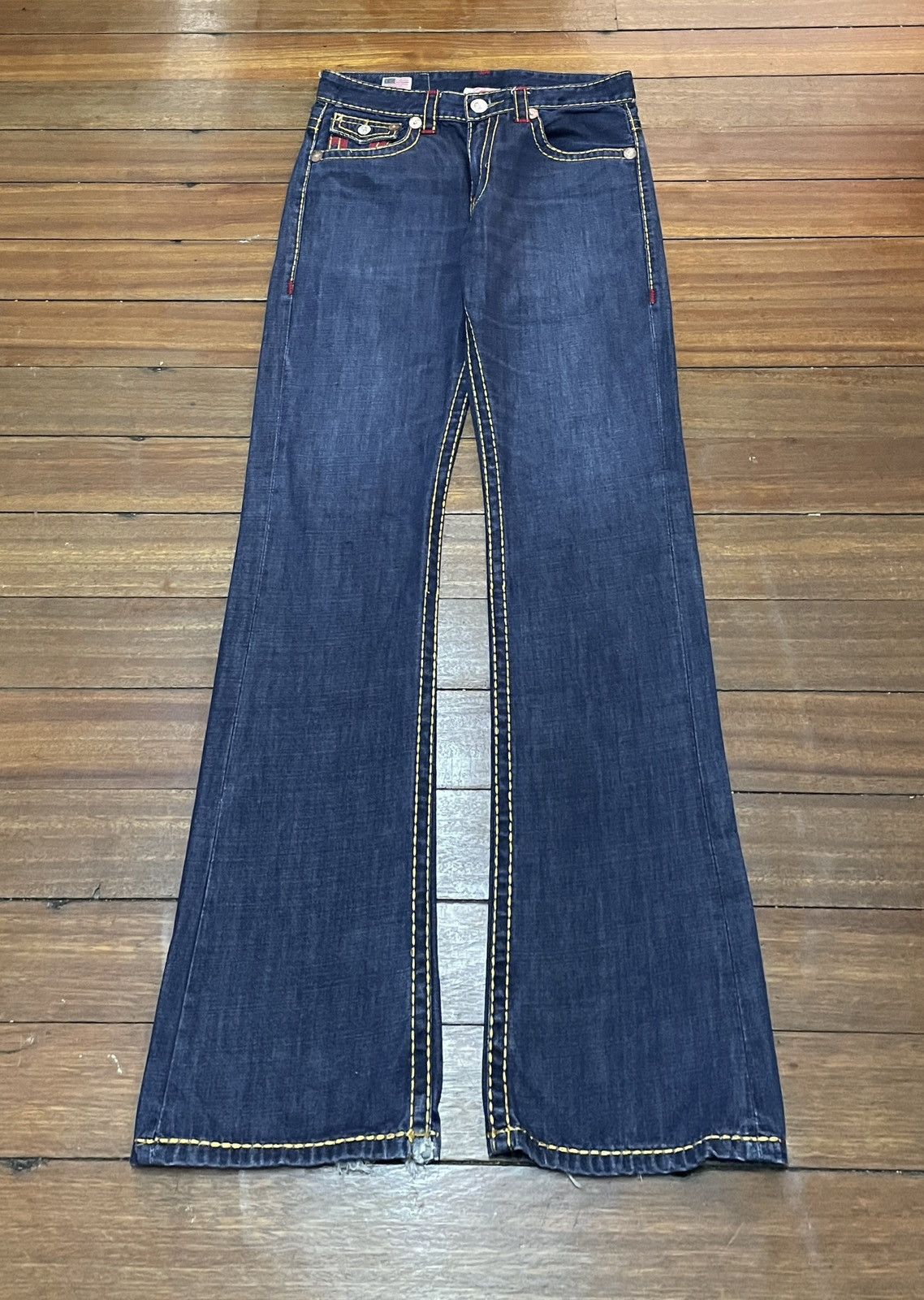 Other Rare Design Vintage Brand True Religion Flared Jeans 1990s Size US 33 - 1 Thumbnail