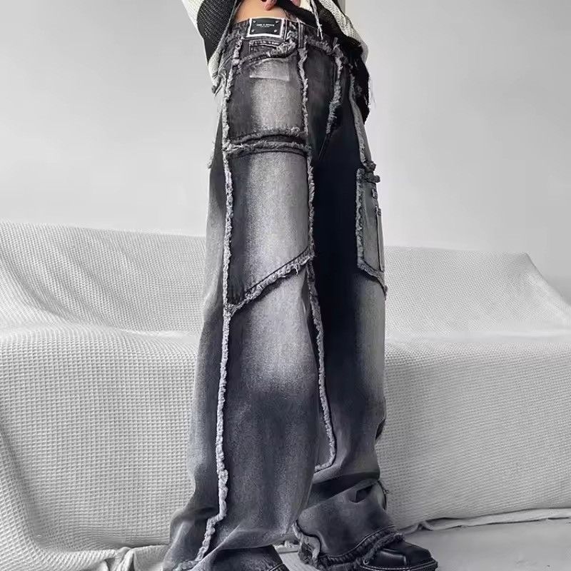 Other Distressed Baggy Wide Leg Denim Jeans, Ripped Jeans Size US 32 / EU 48 - 3 Thumbnail