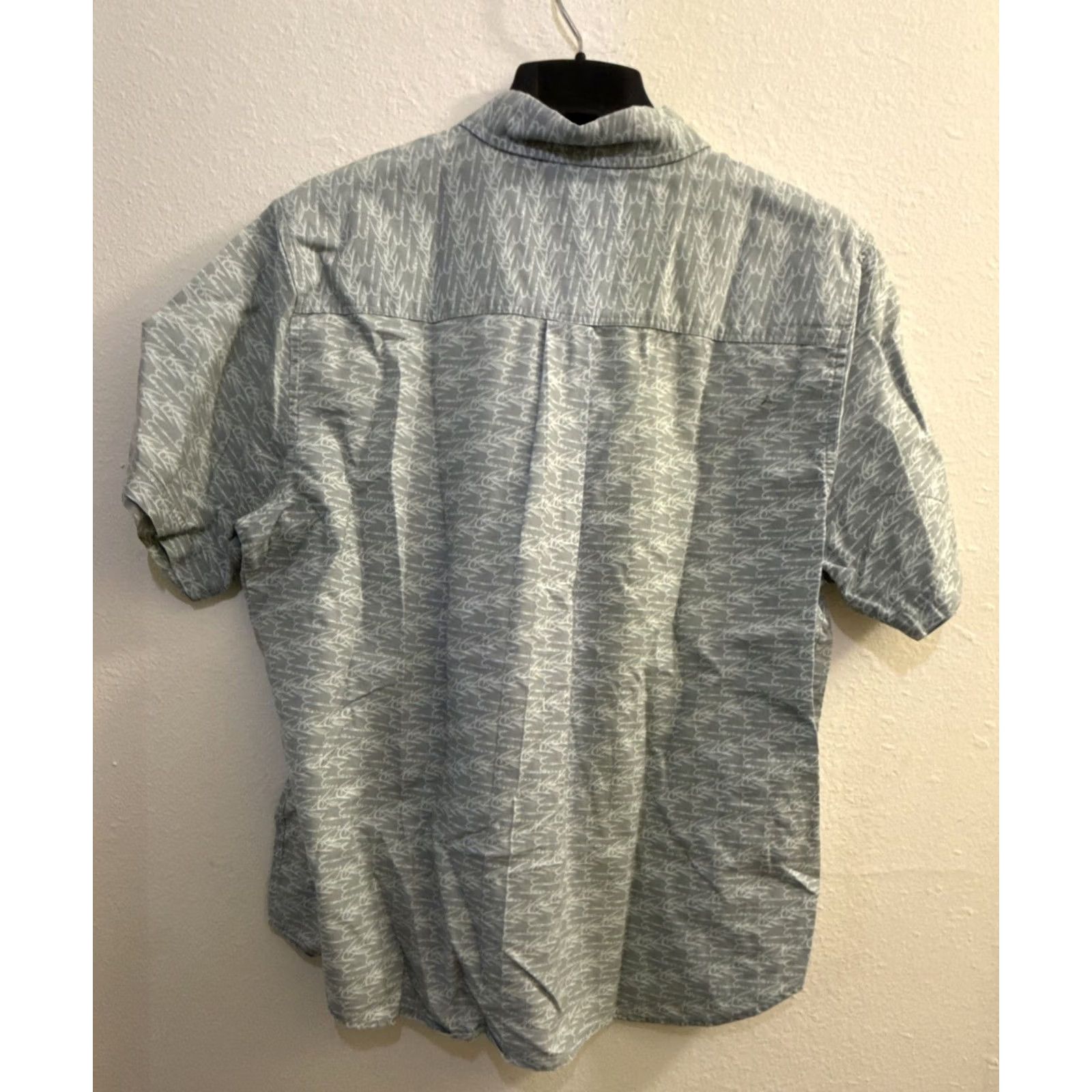 Vintage Woolrich Mens XL Gray Short Sleeve Button Fish Lure Hooks All Over Print Size Size US 36 / EU 52 - 4 Thumbnail