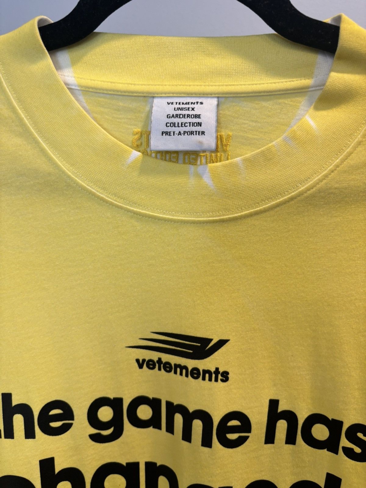 Vetements VETEMENTS Yellow Game-Changing T-Shirt 🔰 Size US M / EU 48-50 / 2 - 2 Thumbnail