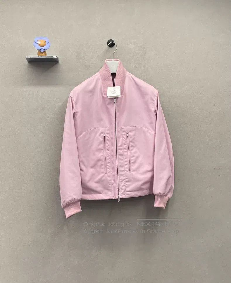 Hermes Hermes Light Pink Baseball Jacket, Fabric 56% Nylon + 44% Size US S / EU 44-46 / 1 - 2 Thumbnail