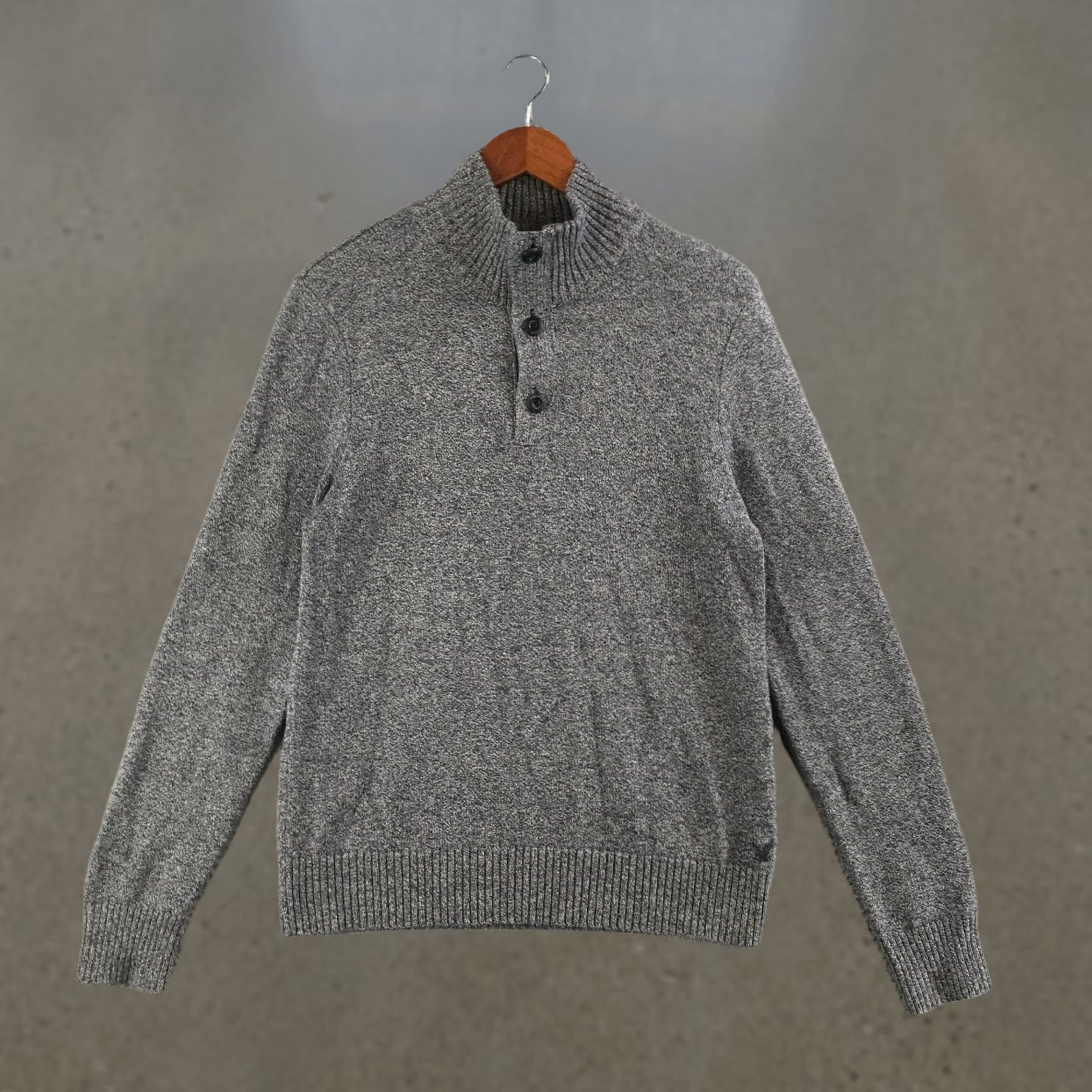 American Eagle Outfitters American Eagle Outfitters Sweaters Mens M Gray Cotton Mock Neck Long Sleeves Pullover Size US M / EU 48-50 / 2 - 1 Thumbnail