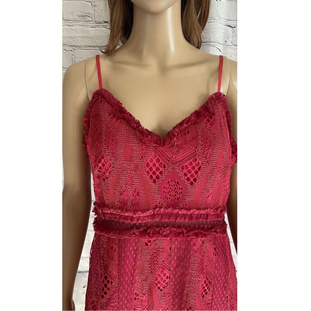 Anthropologie NWT New Anthropologie Foxiedox Gloria Lace Mini Dress In Ra Size M / US 6-8 / IT 42-44 - 7 Thumbnail