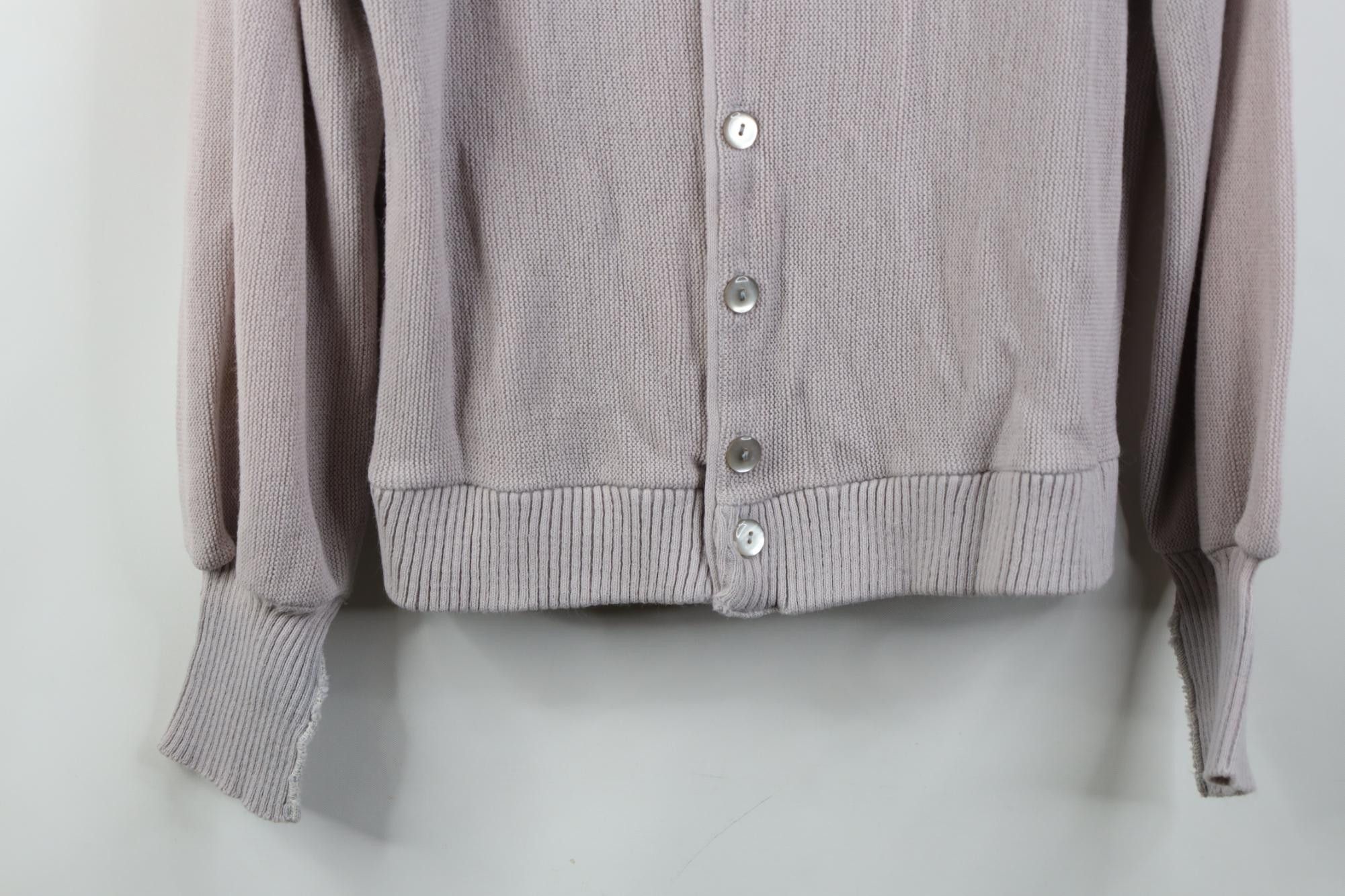 Vintage Vintage 50s 60s Knit Cardigan Sweater Light Purple USA Size M / US 6-8 / IT 42-44 - 3 Thumbnail