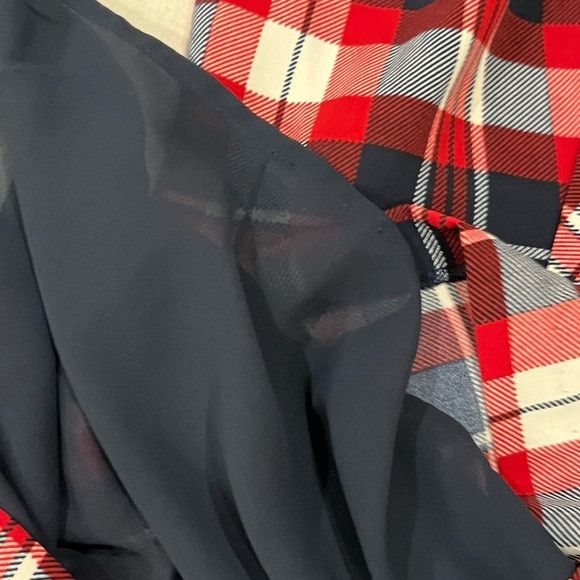 Tommy Hilfiger Tommy Hilfiger Red and Navy Plaid Lined Dress Size S / US 4 / IT 40 - 7 Thumbnail