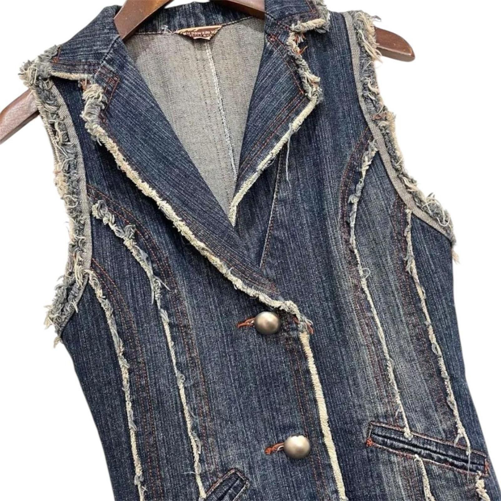 Other Denim fringe and frill 2000s whimsy goth vintage vest Size XS / US 0-2 / IT 36-38 - 2 Thumbnail