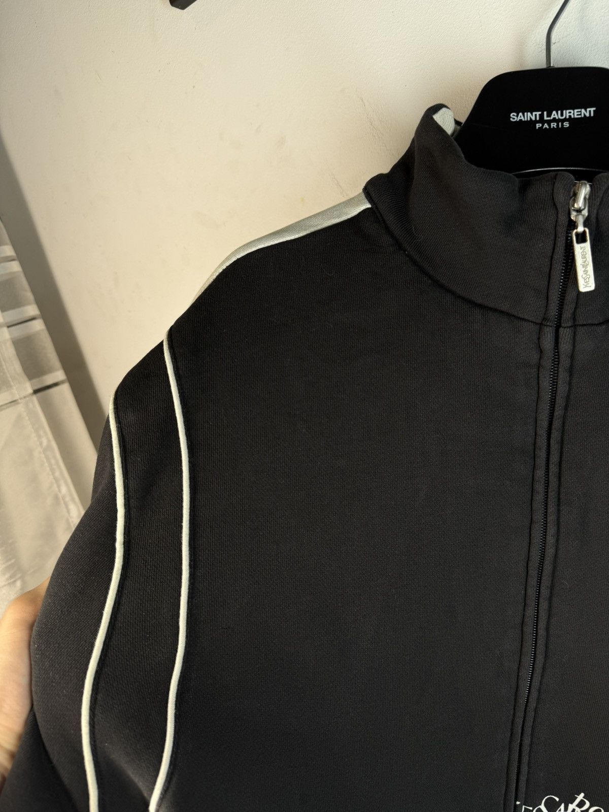 Yves Saint Laurent Black YSL Sweatshirt Zip Multilogo YSL Sweater YSL Jacket Size US XL / EU 56 / 4 - 21 Thumbnail