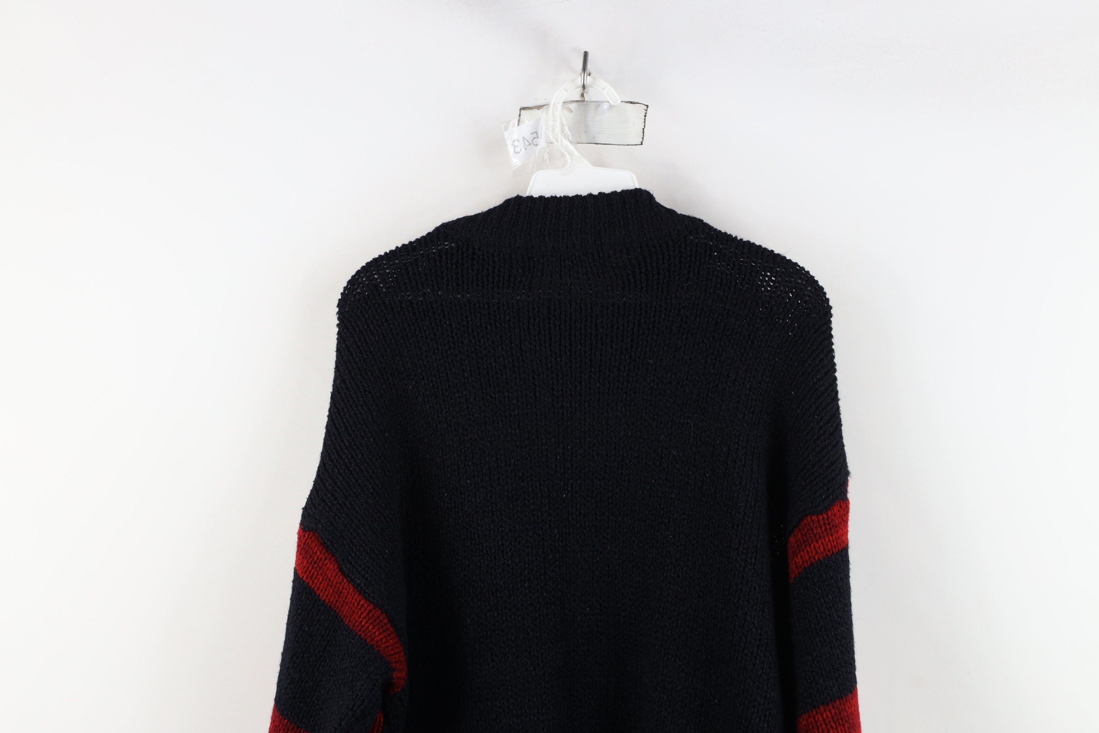 Vintage Vintage 90s Streetwear Geometric Chunky Knit Sweater USA Size L / US 10 / IT 46 - 13 Thumbnail