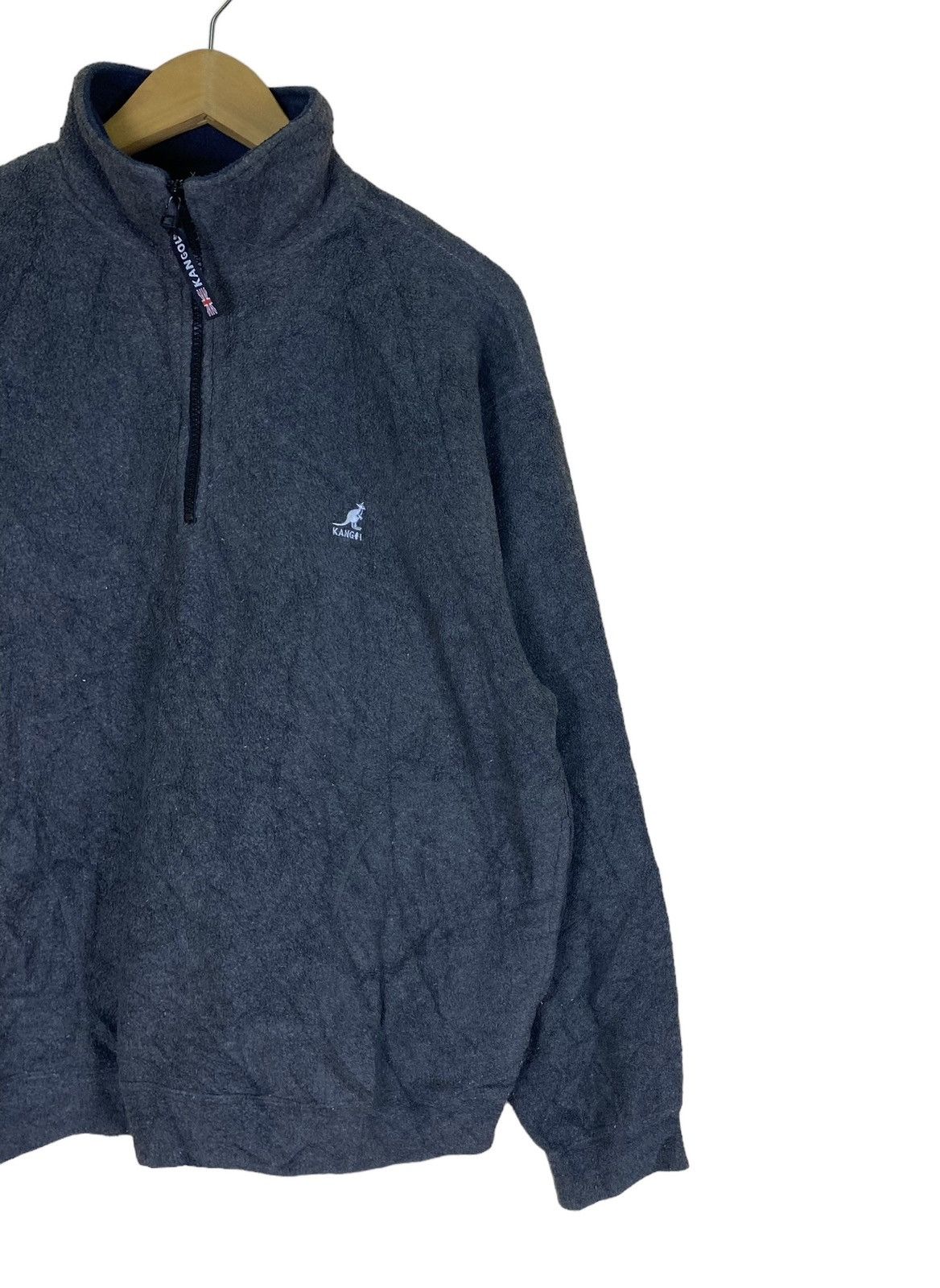 Kangol × Vintage Vintage Half Zip Kangol Fleece Sweatshirt Size US L / EU 52-54 / 3 - 3 Thumbnail