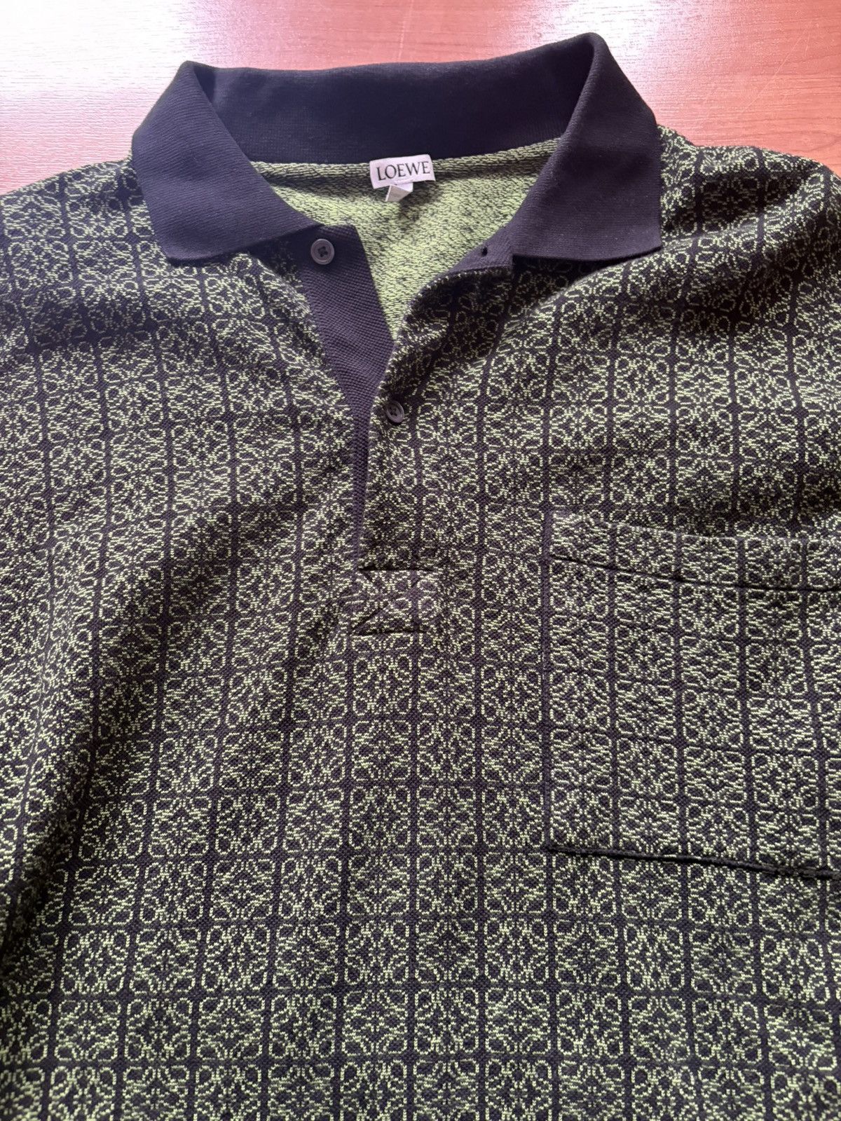 Loewe Loewe Monogram Woven Longsleeve Polo Size US M / EU 48-50 / 2 - 3 Thumbnail