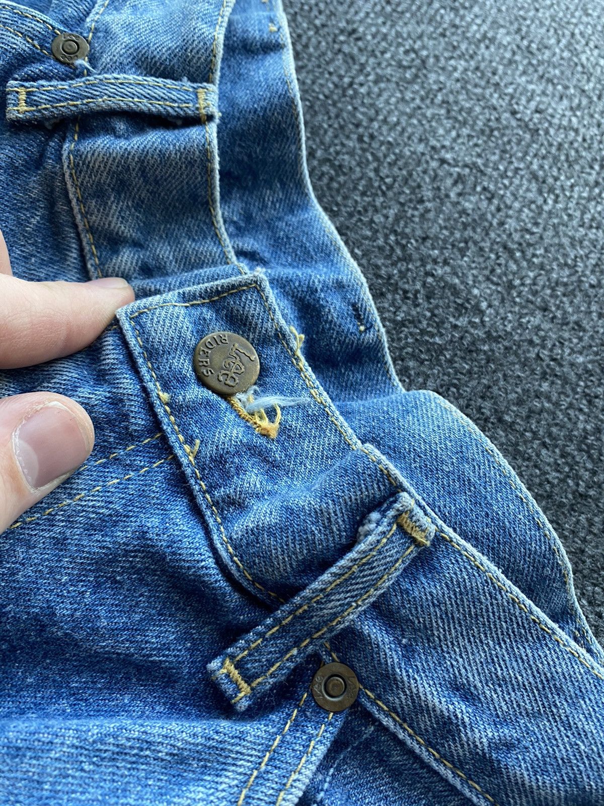 Lee 🔥80s Lee riders archive union made blue washed light jeans Size US 36 / EU 52 - 4 Thumbnail