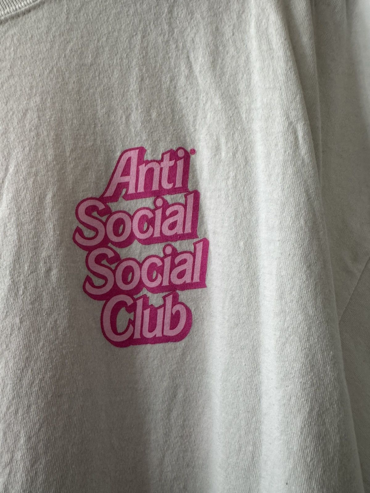 Anti Social Social Club Anti Social Social Club Barbie Font White T-Shirt Size US XXL / EU 58 / 5 - 2 Thumbnail