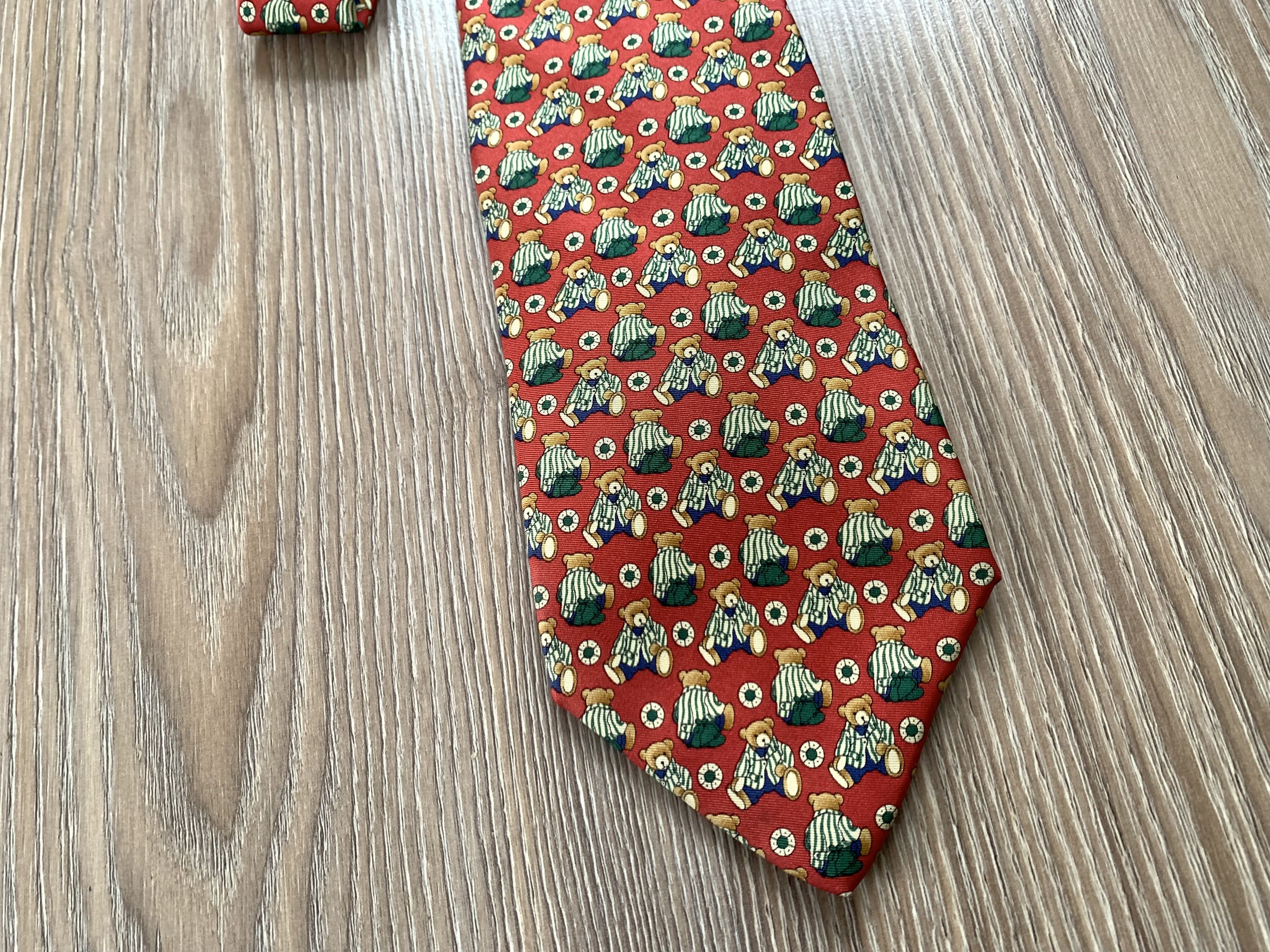 Other Charles Le Golf Vintage Bear Printed Silk Tie Size ONE SIZE - 3 Thumbnail