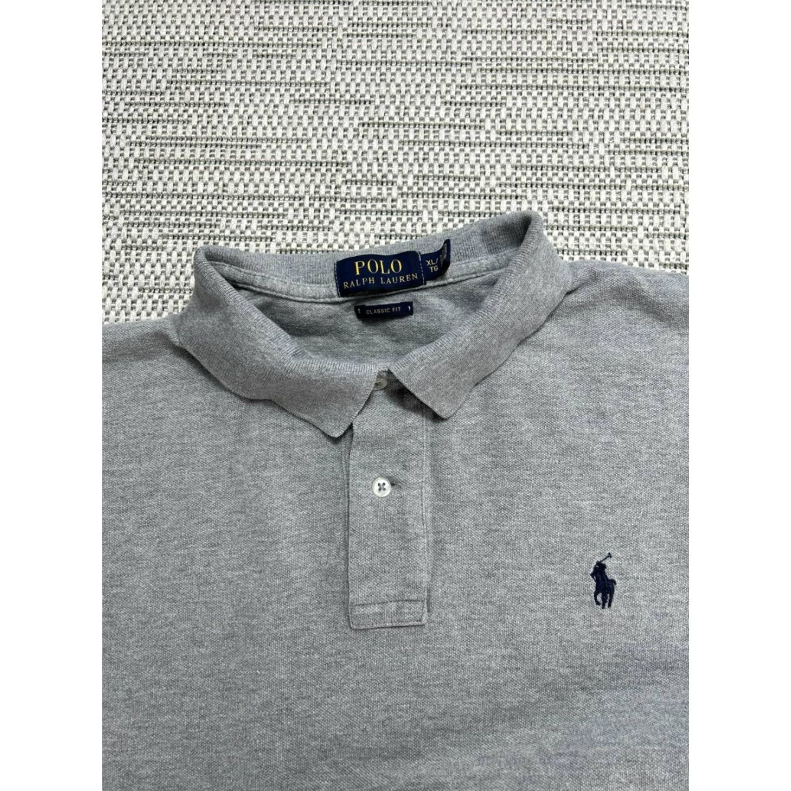 Polo Ralph Lauren Polo Ralph Lauren Polo Shirt Mens XL Gray Cotton Classic Fit Logo Embroidered Size US XL / EU 56 / 4 - 2 Thumbnail