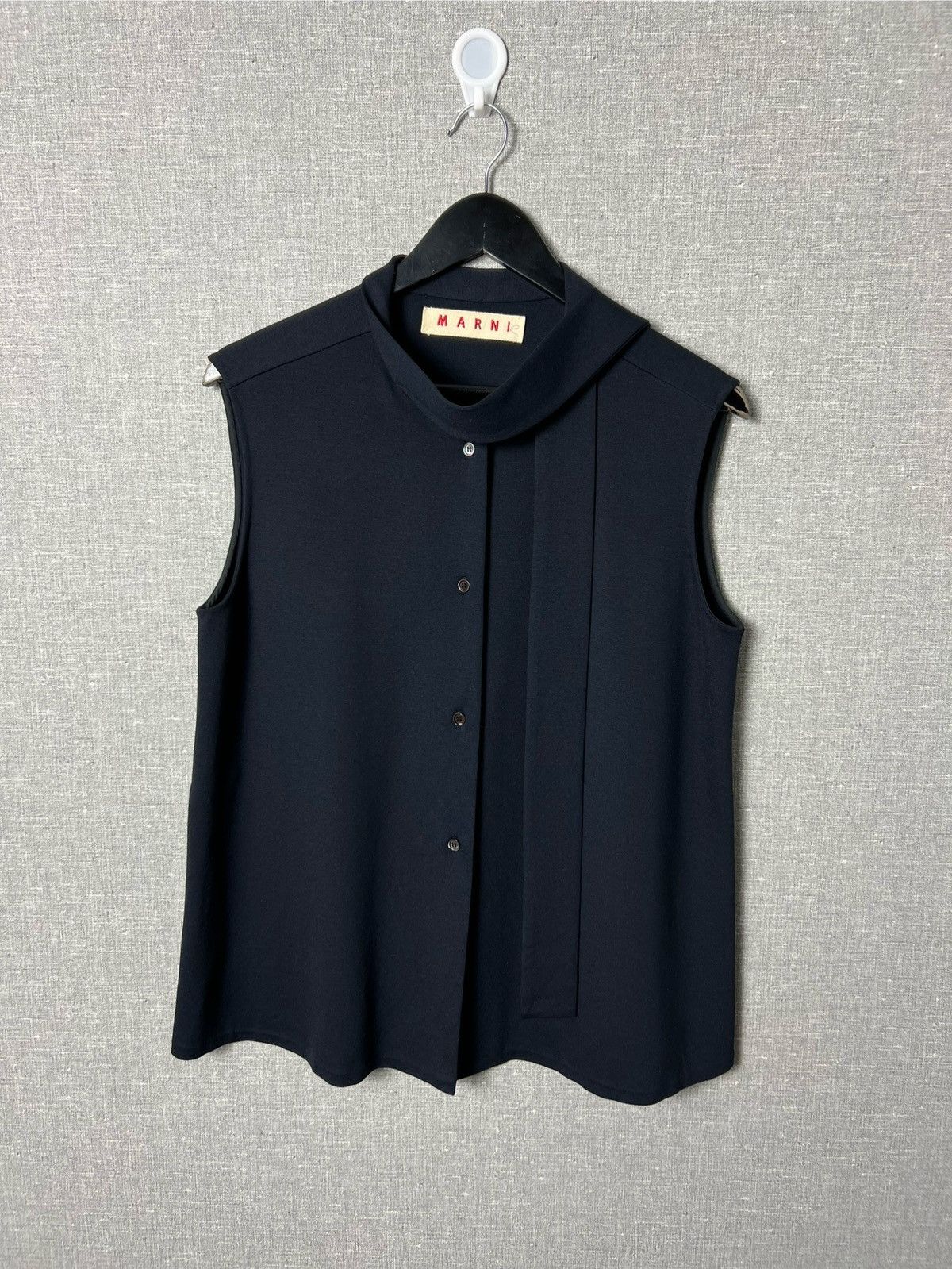 Marni Rare Marni Sleeveless Rayon / Nylon / Elastan Top Vest Size L / US 10 / IT 46 - 6 Thumbnail