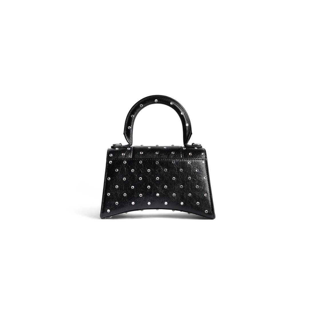 Balenciaga o1srvl11e0425 Size: OS / Hourglass XS Handbag Rhinestones Size ONE SIZE - 4 Thumbnail