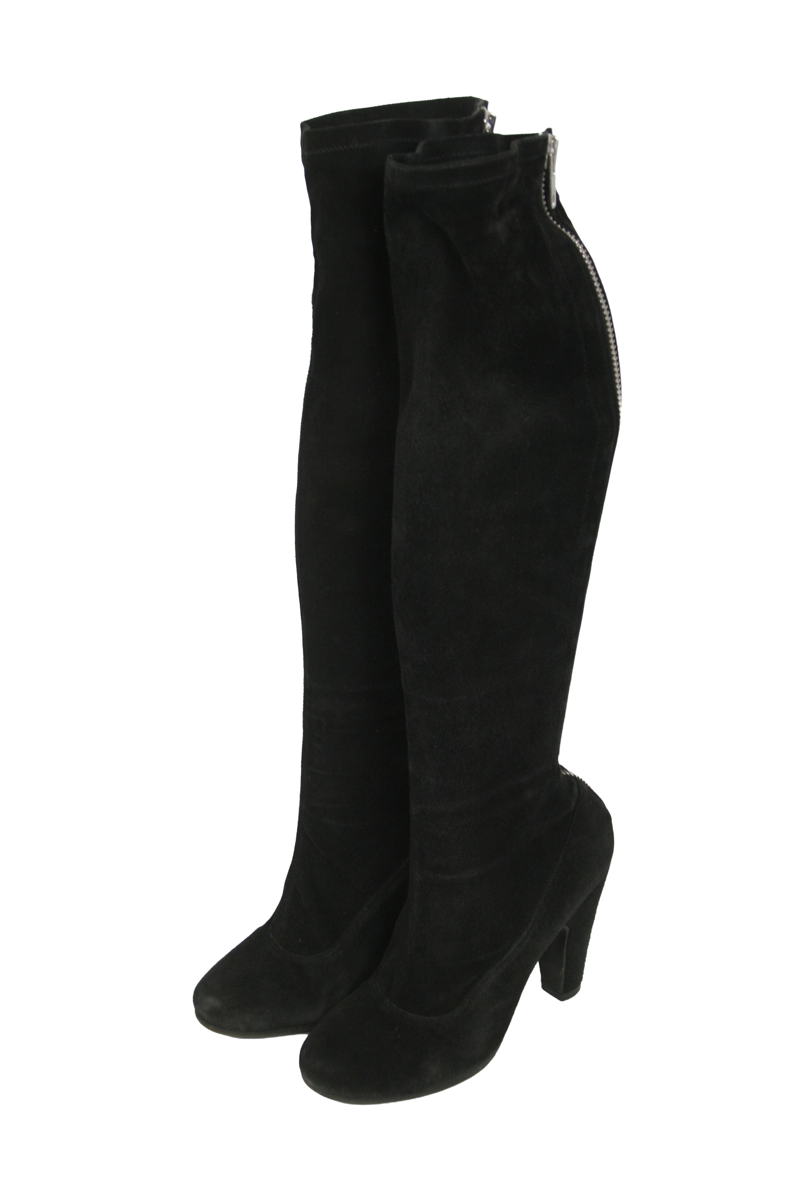 Maison Margiela S/S2002 Suede Knee High Anatomic Boots Archive Size US 7.5 / IT 37.5 - 3 Thumbnail