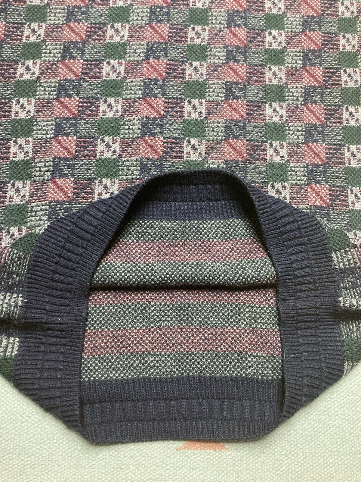 Vintage Vintage acrylic knit sweater geometric abstract soft large Size US L / EU 52-54 / 3 - 3 Thumbnail