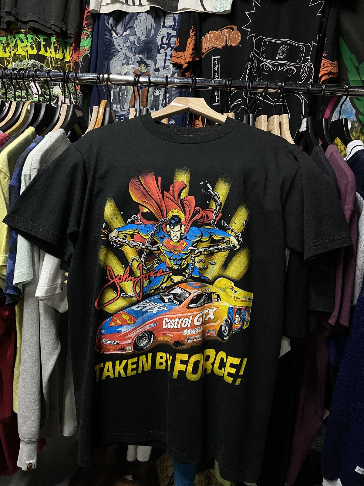 Vintage 90’s Nascar Superman Rare Racer Tee Shirt Medium