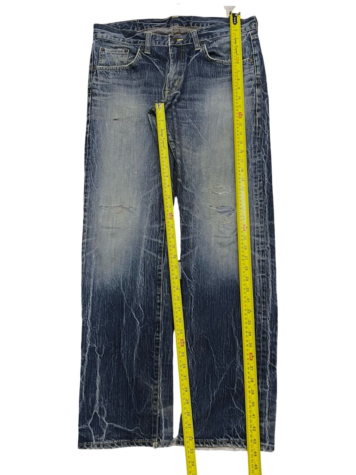 Edwin Vintage 00s Edwin 503 Blue Trip Japan | Faded Thunder Wash Size US 36 / EU 52 - 16 Thumbnail