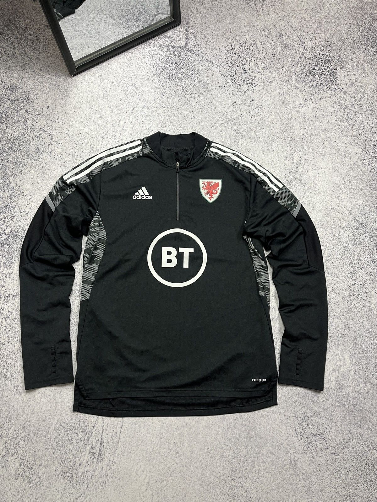Adidas Adidas Wales 2020/21 Soccer Drill Top Training Jersey Rare Size US L / EU 52-54 / 3 - 1 Thumbnail
