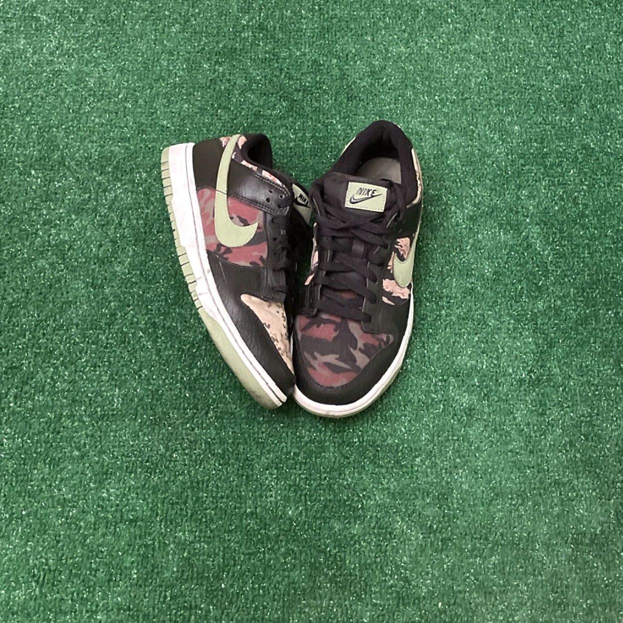 Nike Nike Dunk Low Crazy Camo 2021 Mens Size 9 Black Olive DH0957-001 Size US 9 / EU 42 - 3 Thumbnail