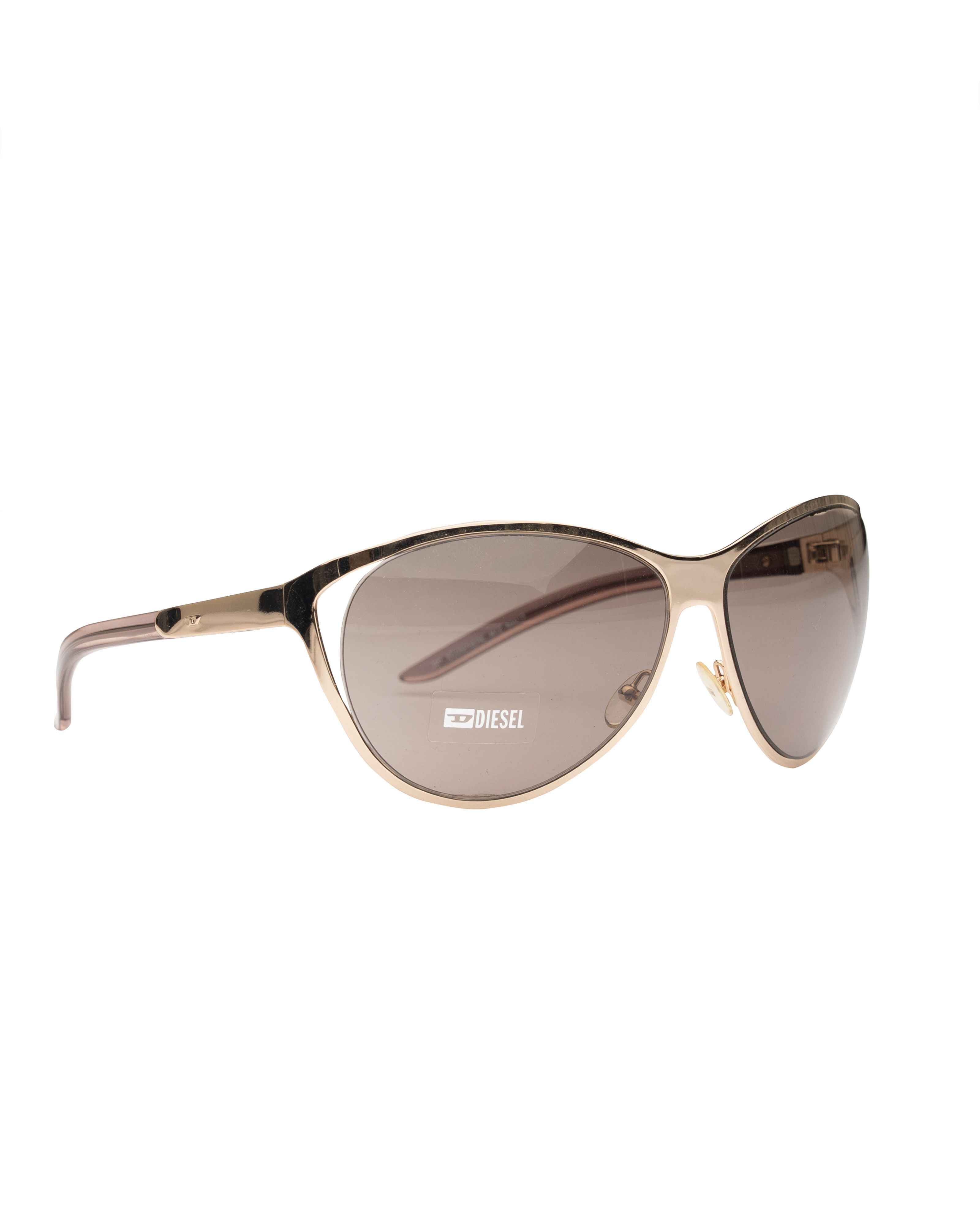 Diesel Diesel '00s Gold Cut-Outs Oversized Sunglasses Size ONE SIZE - 3 Thumbnail