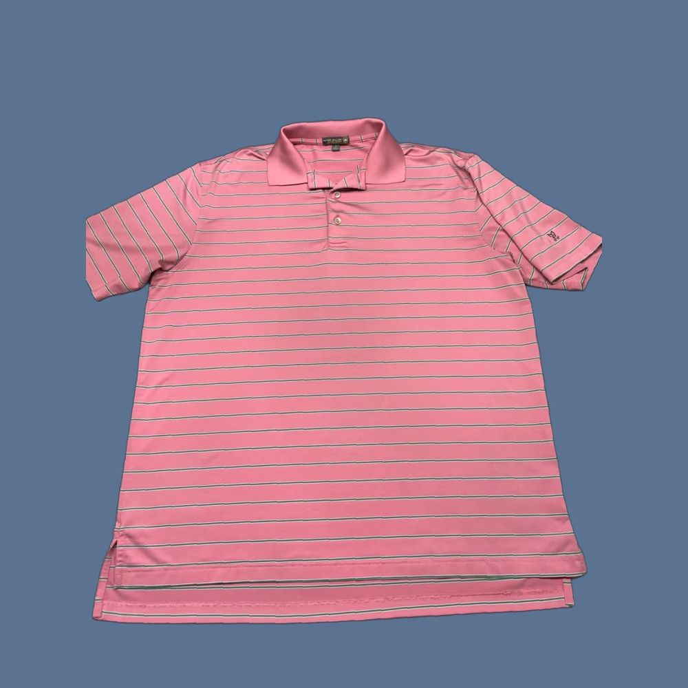Peter Millar Peter Millar Summer Comfort Polo Shirt Men L Pink Stripe Embroidered Short Sleeve Button-Up Collared Classic Preppy All Seasons Size US L / EU 52-54 / 3 - 1 Thumbnail