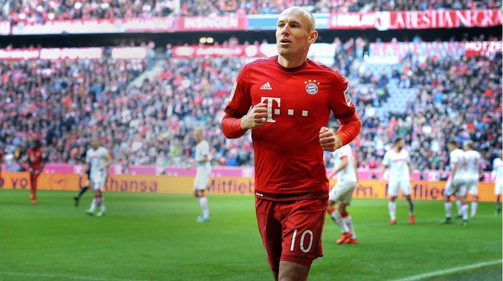 Vintage BAYERN ADIDAS 2015/2016 FOOTBALL HOME JERSEY #10 ROBBEN Size US L / EU 52-54 / 3 - 14 Thumbnail