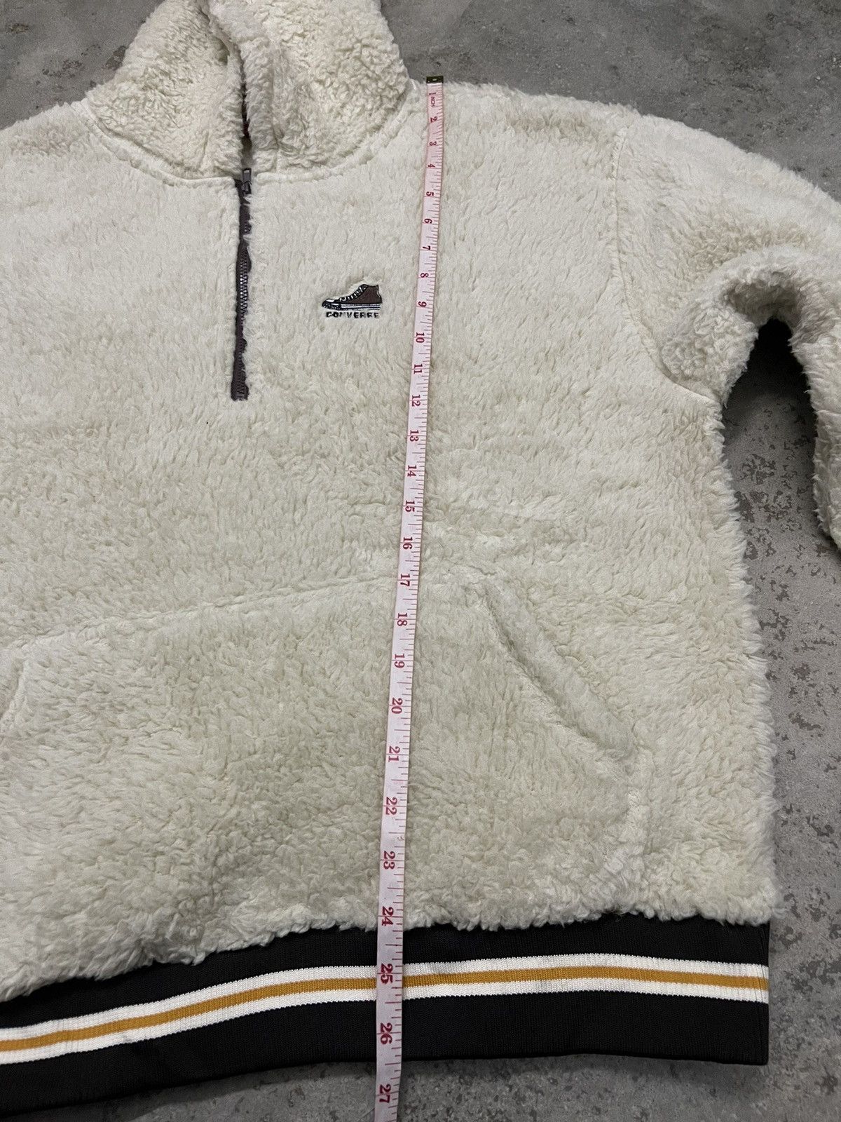 Converse Vtg Converse "Chuck Taylor" Sherpa Fleece Half-Zip Hoodie Size US L / EU 52-54 / 3 - 13 Thumbnail