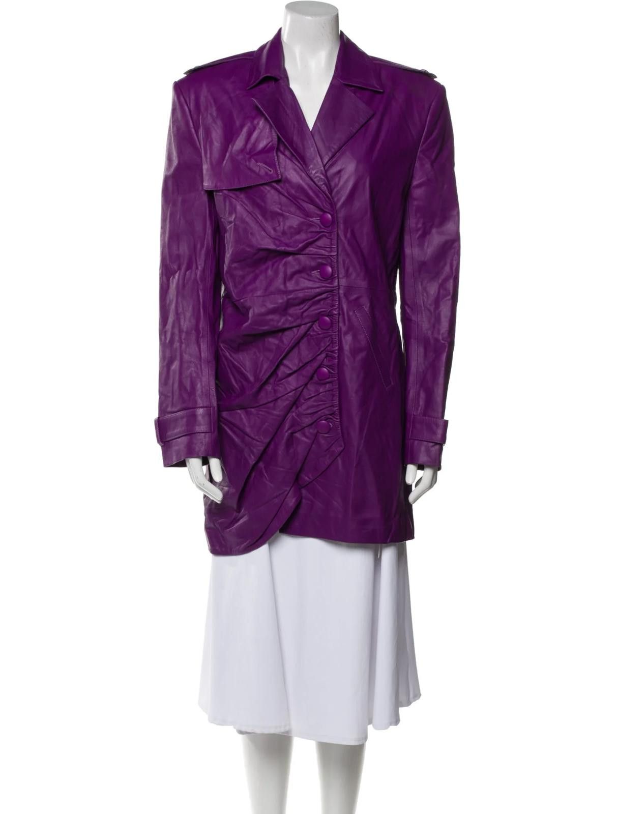 Other Marcell Von Berlin Lavender Leather Evening Jacket Size: M Size M / US 6-8 / IT 42-44 - 1 Thumbnail