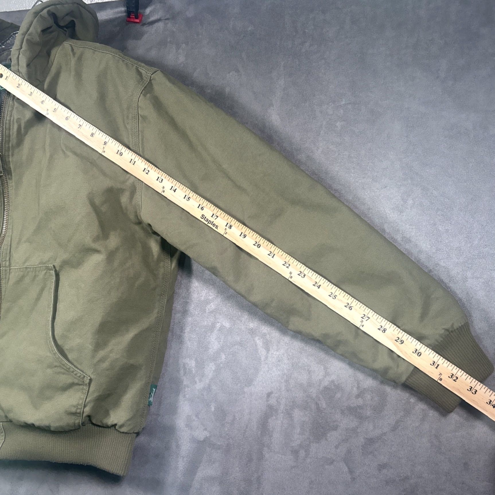Vintage VINTAGE Woolrich Jacket Mens L Green Canvas Plaid Flannel Lined Workwear Hooded Jacket Size US L / EU 52-54 / 3 - 5 Thumbnail