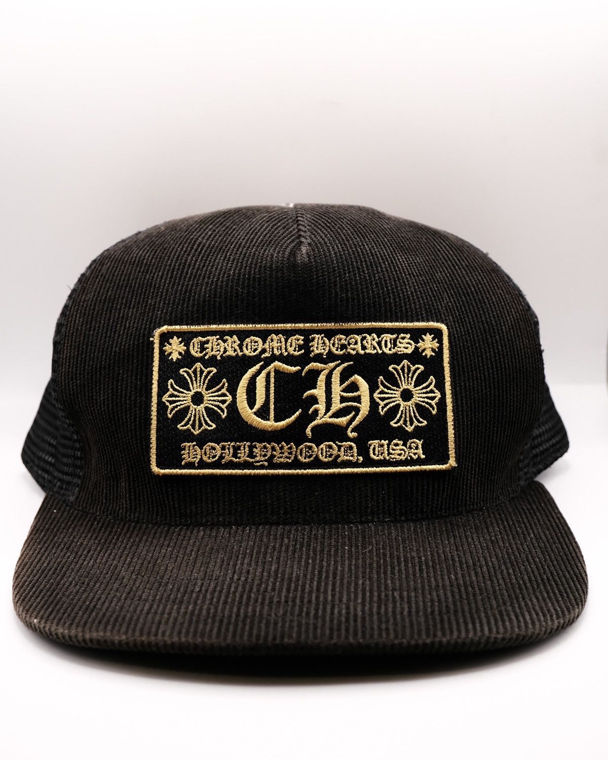 Chrome Hearts CHROME HEARTS CH Corduroy Black/Yellow Trucker Hat Size ONE SIZE - 2 Thumbnail
