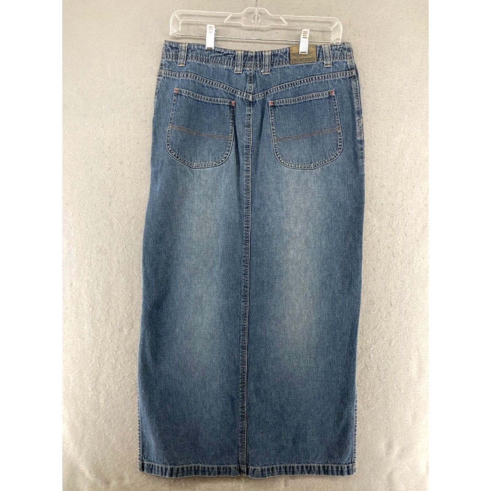 Vintage VINTAGE None UNIONBAY Women’s Maxi Skirt Casual Travel 7 Blue Denim 90s Womens Size 28" / US 6 / IT 42 - 6 Thumbnail