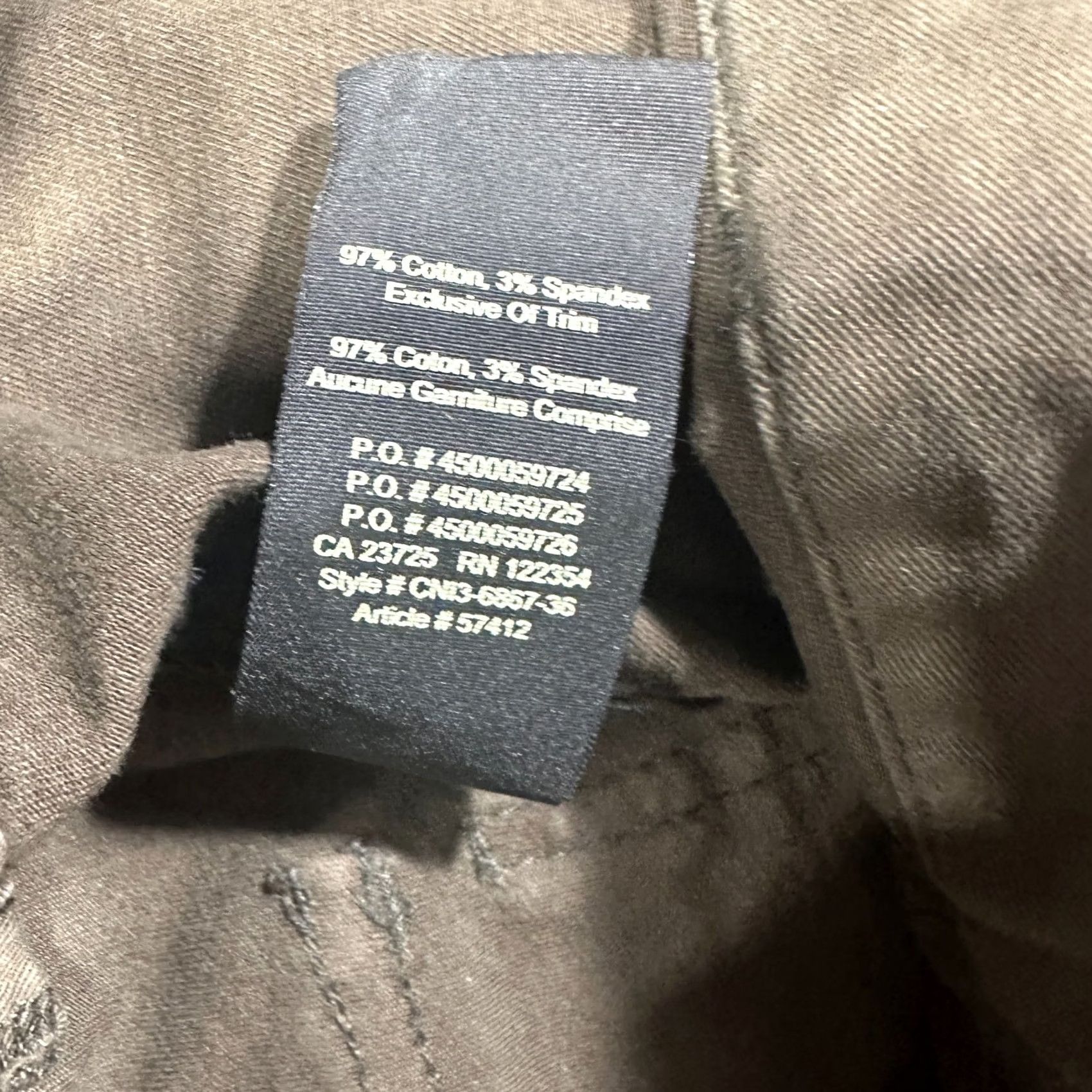 TNA Tna Pants Womens 0 Chino Patch Pocket Green Cotton Stretch Khaki Zip Ankle Size 25" / US 0 / IT 36 - 6 Thumbnail