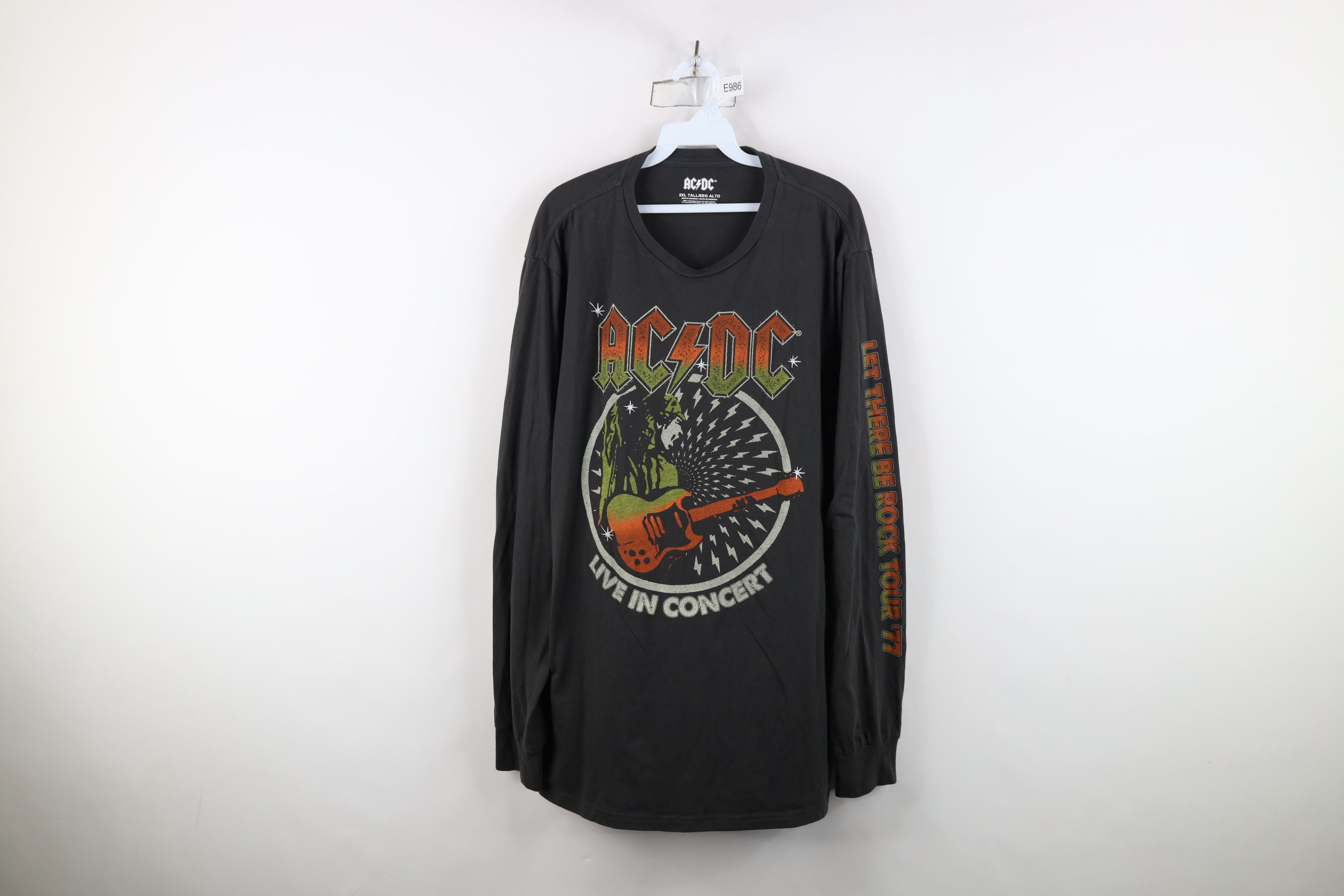 Vintage Retro There Be Rock Tour ACDC Band Long Sleeve T-Shirt Gray Size US XXL / EU 58 / 5 - 1 Thumbnail
