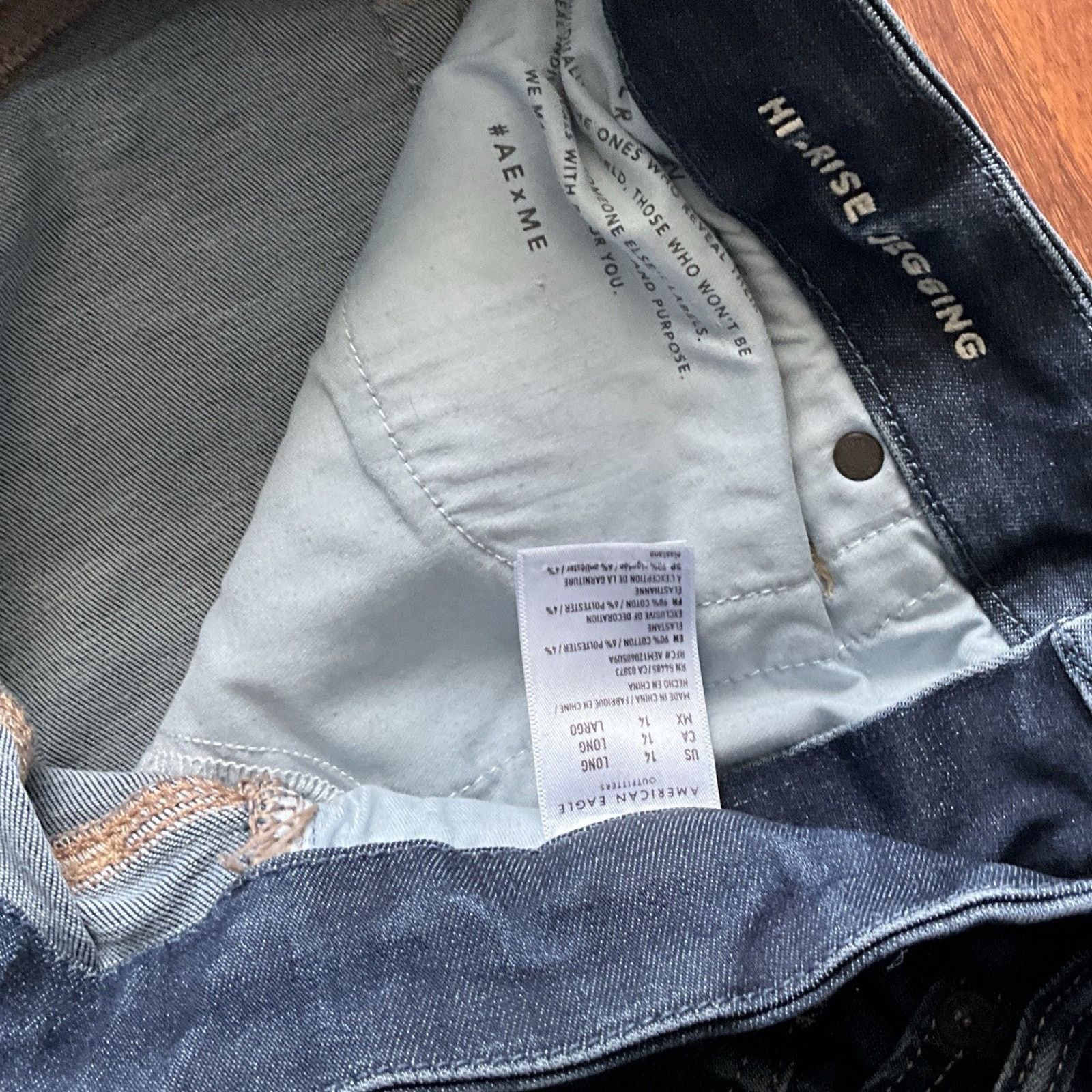 American Eagle Outfitters American Eagle 14L Super Hi-Rise Stretch Luxe Jeggings Jeans Size 36" / US 14 / IT 50 - 5 Thumbnail