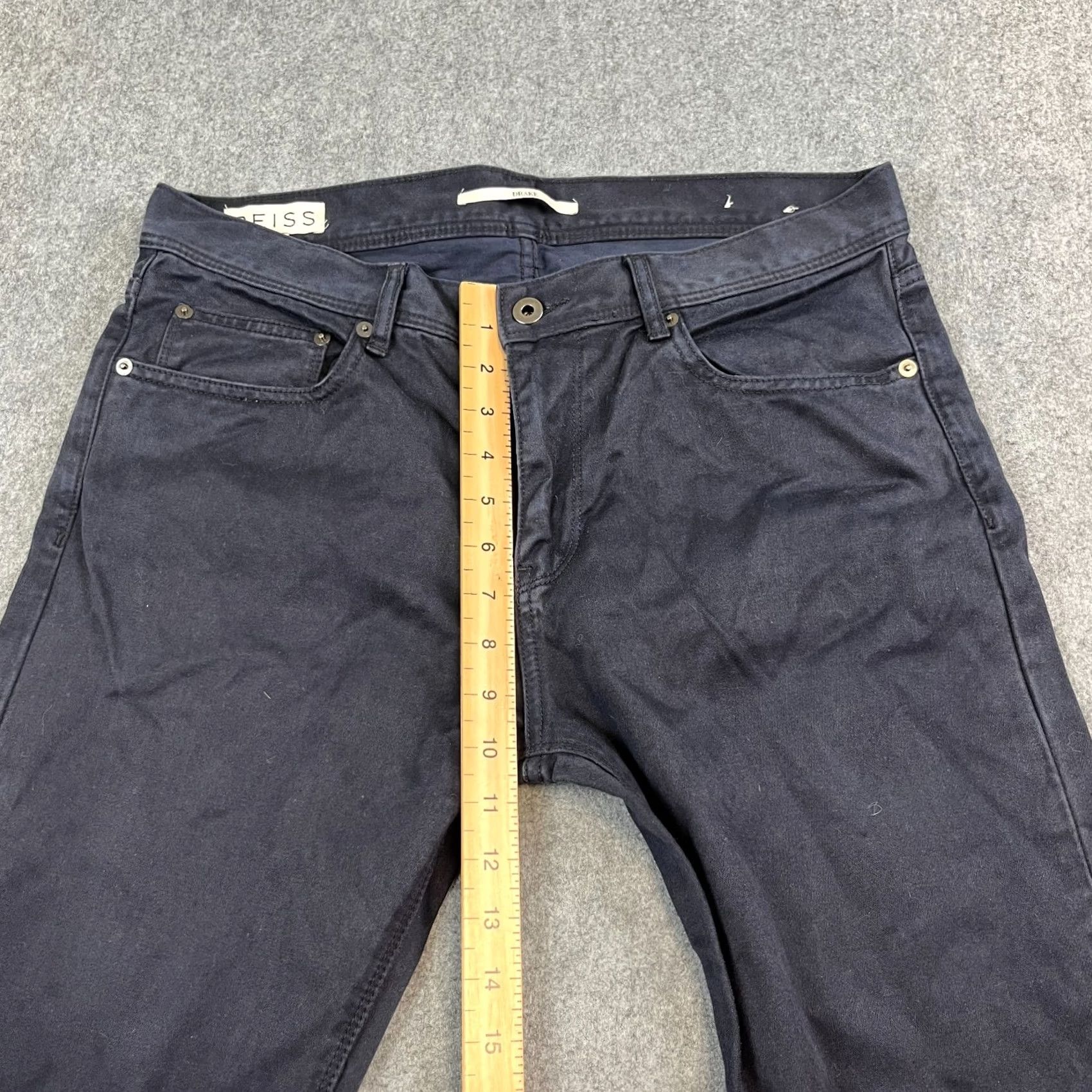 Reiss Reiss Drake Jeans Slim Tapered 32 Dark Blue 100% Cotton Zip Fly Denim Men Jeans Slim 32 Size US 32 / EU 48 - 5 Thumbnail