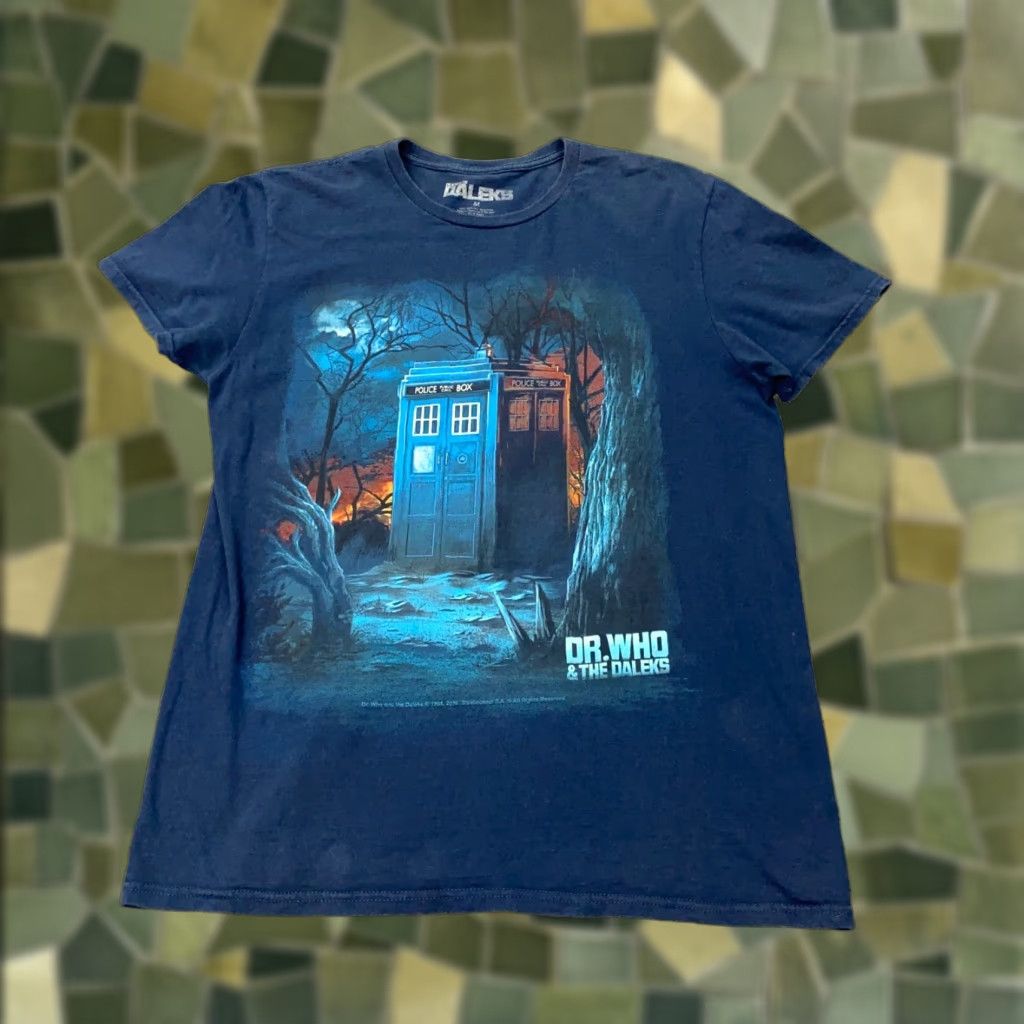 Vintage VINTAGE Doctor Who Shirt Mens Medium Blue Tardis Tee Short Sleeve Size US M / EU 48-50 / 2 - 1 Thumbnail